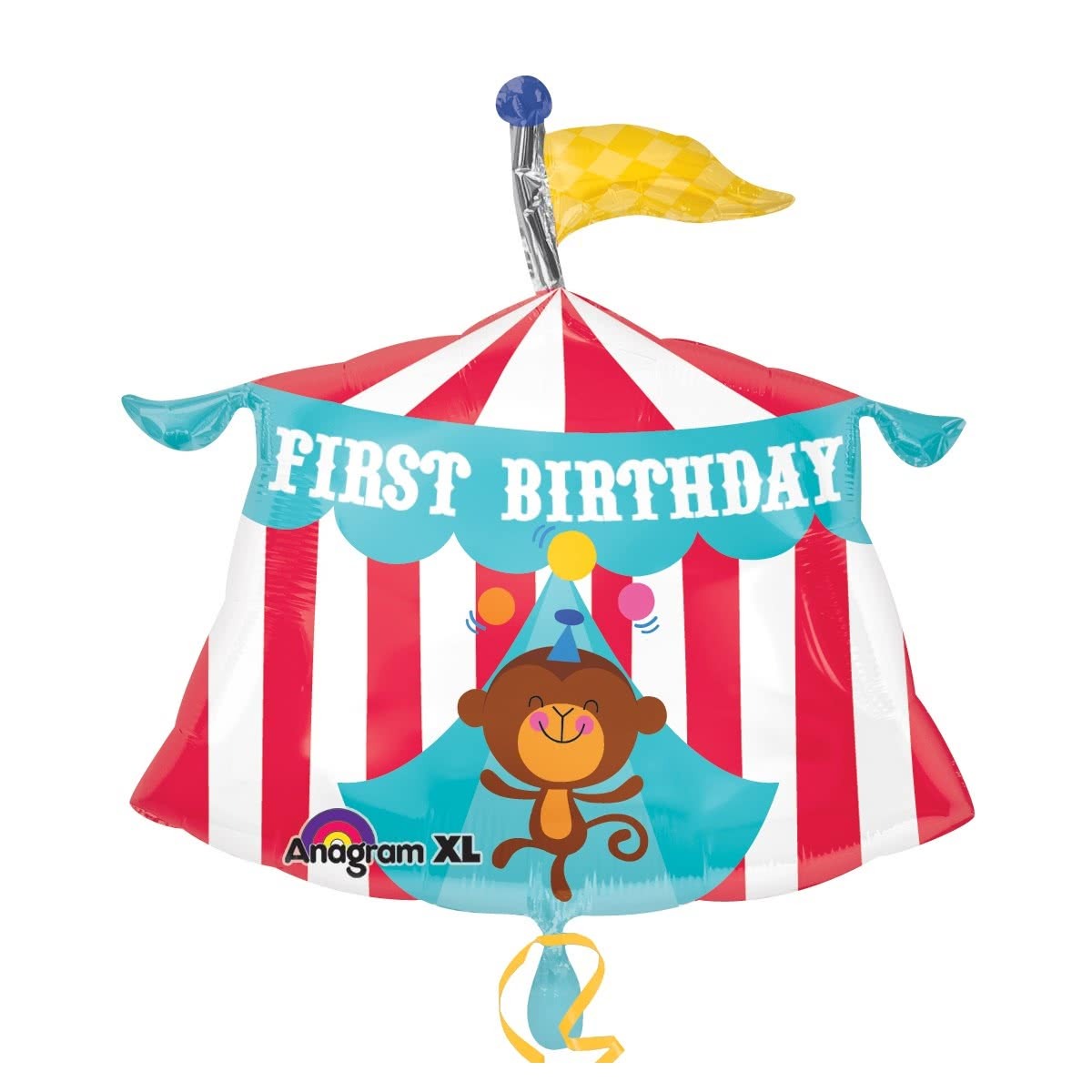 1st Birthday Circus Supershape Jumbo Helium Balloon