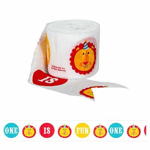 1st Birthday Circus Crepe Streamer