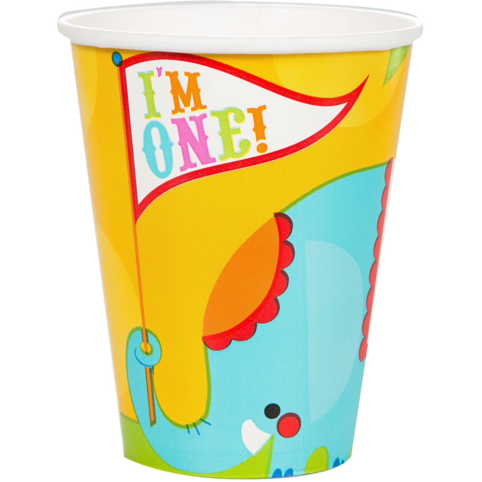 1st Birthday Circus Paper Cups (Pack of 8)