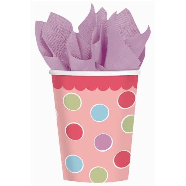 Sweet Lil Cupcake Girl Paper Cups (Value Pack of 18)