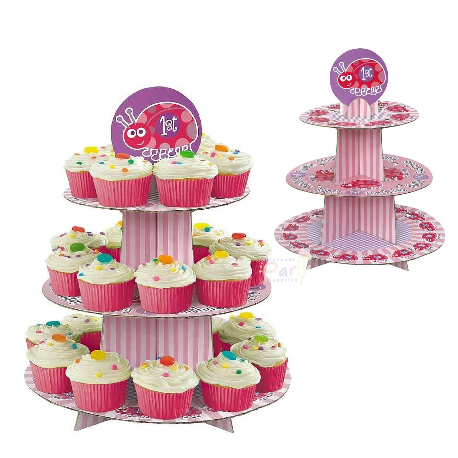 First Birthday Ladybug Cupcake Stand