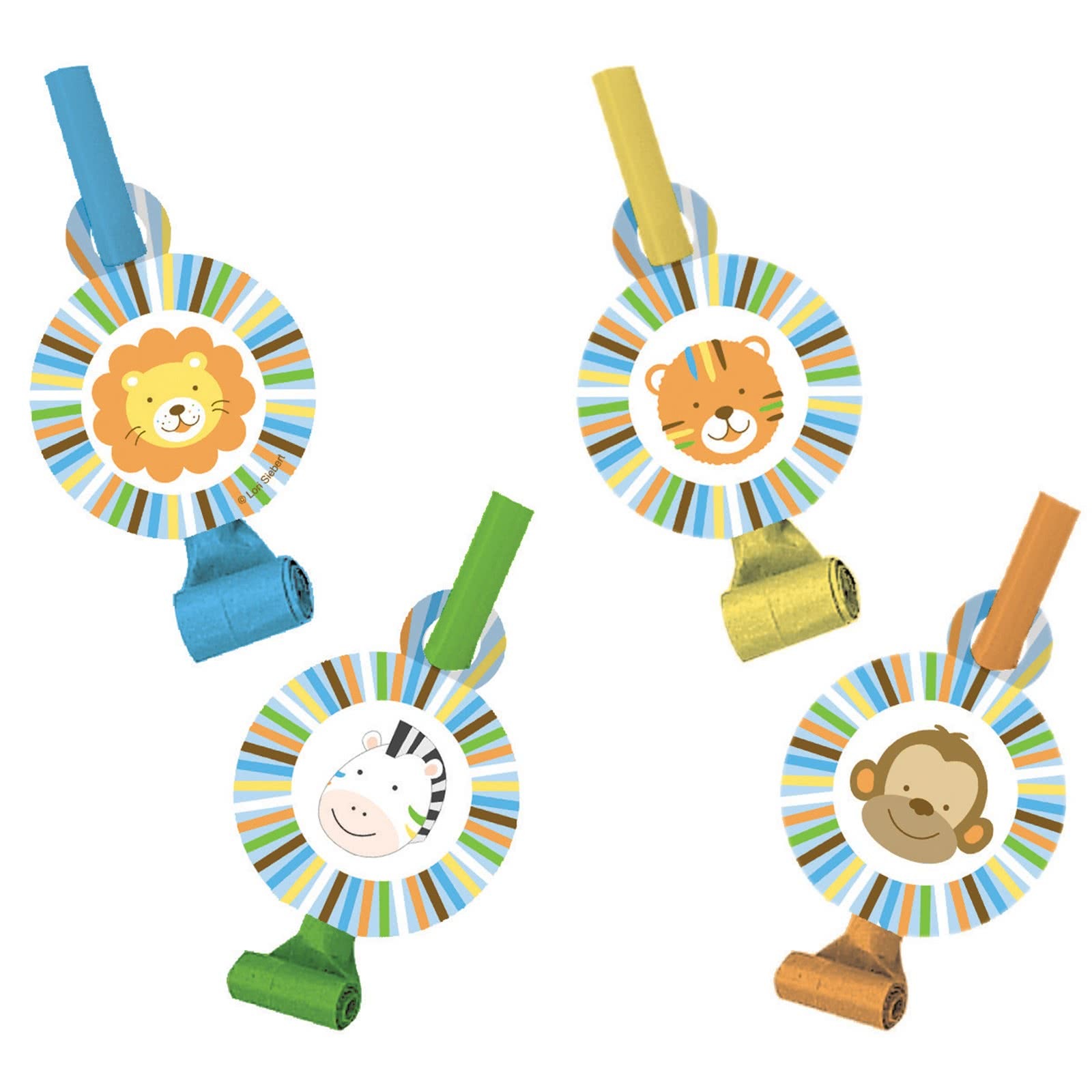 Sweet At One Boy Party Blowers (Pack of 8)