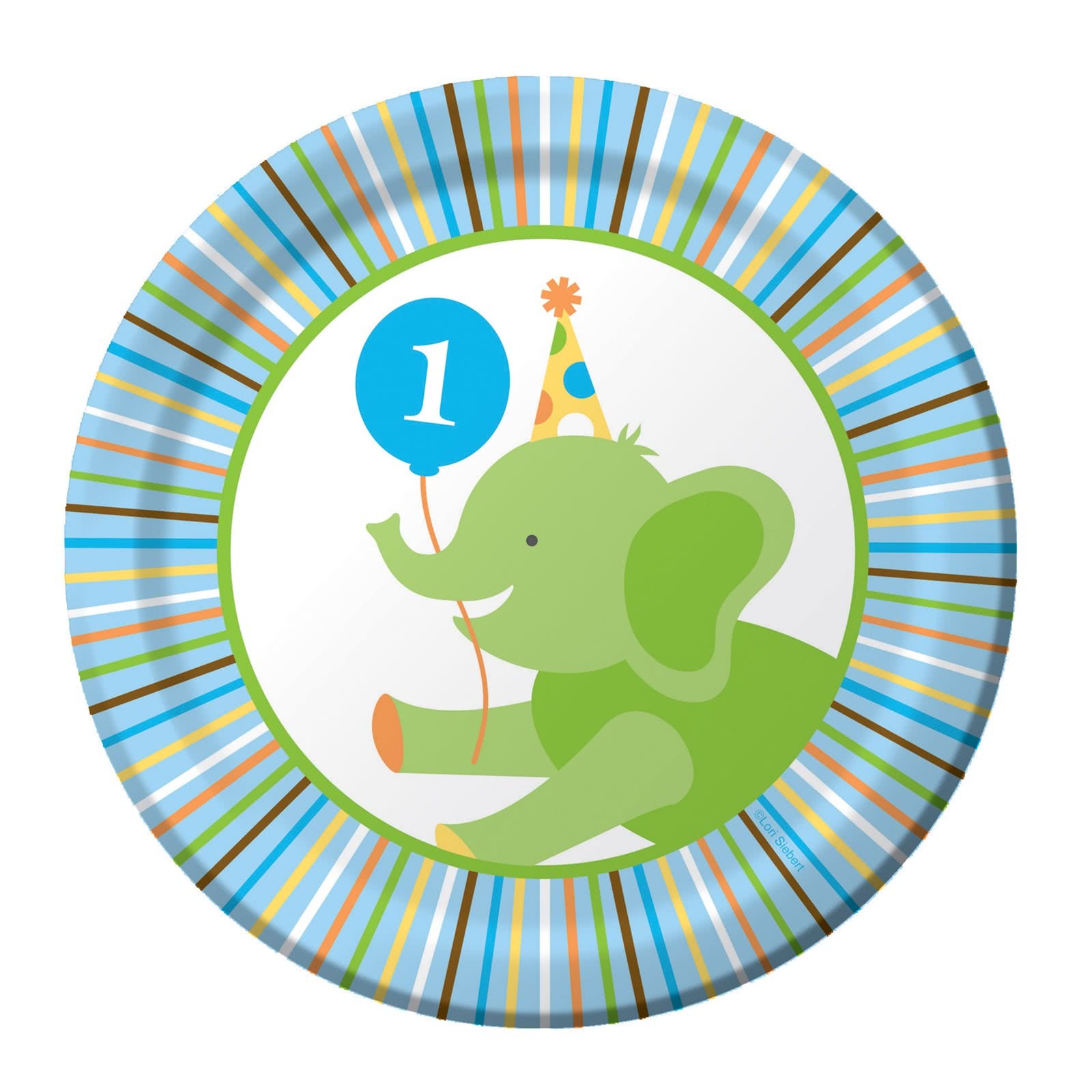Sweet At One Boy Small Paper Plates (Pack of 8)