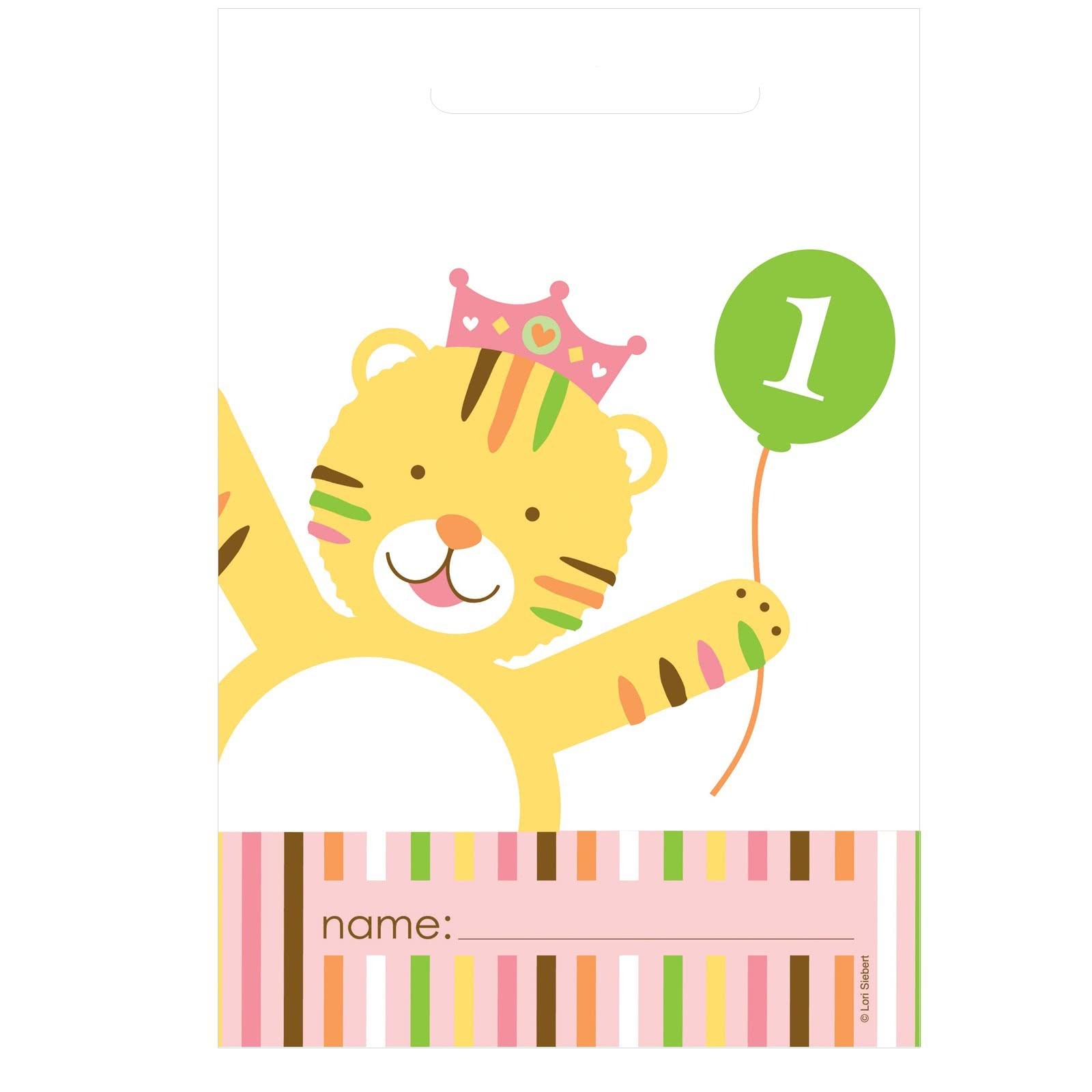 Sweet At One Girl Lolly/Treat Bags (Pack of 8)