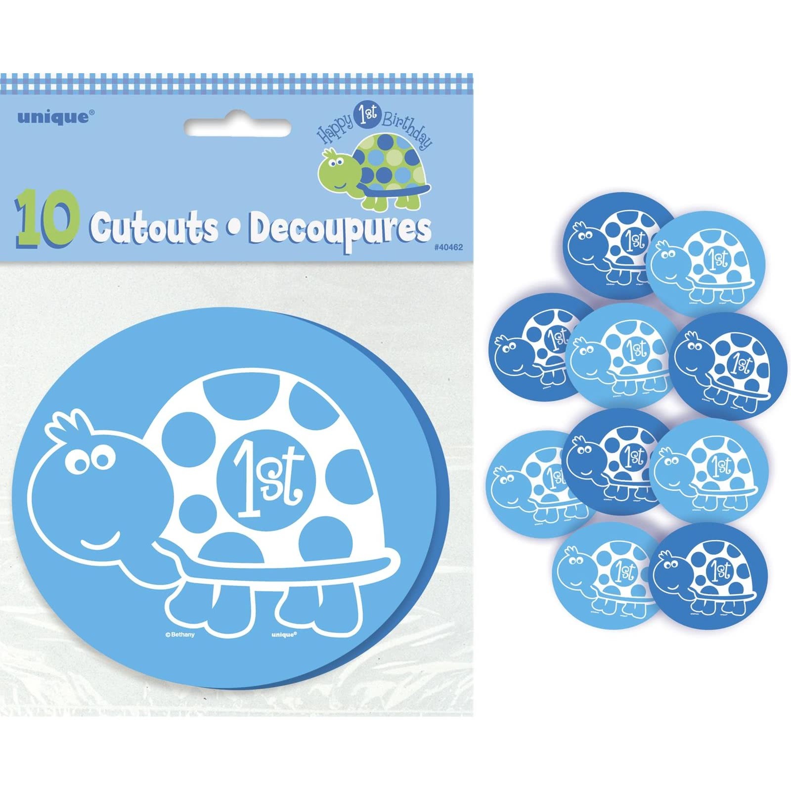 First Birthday Turtle Mini Cutout Decorations