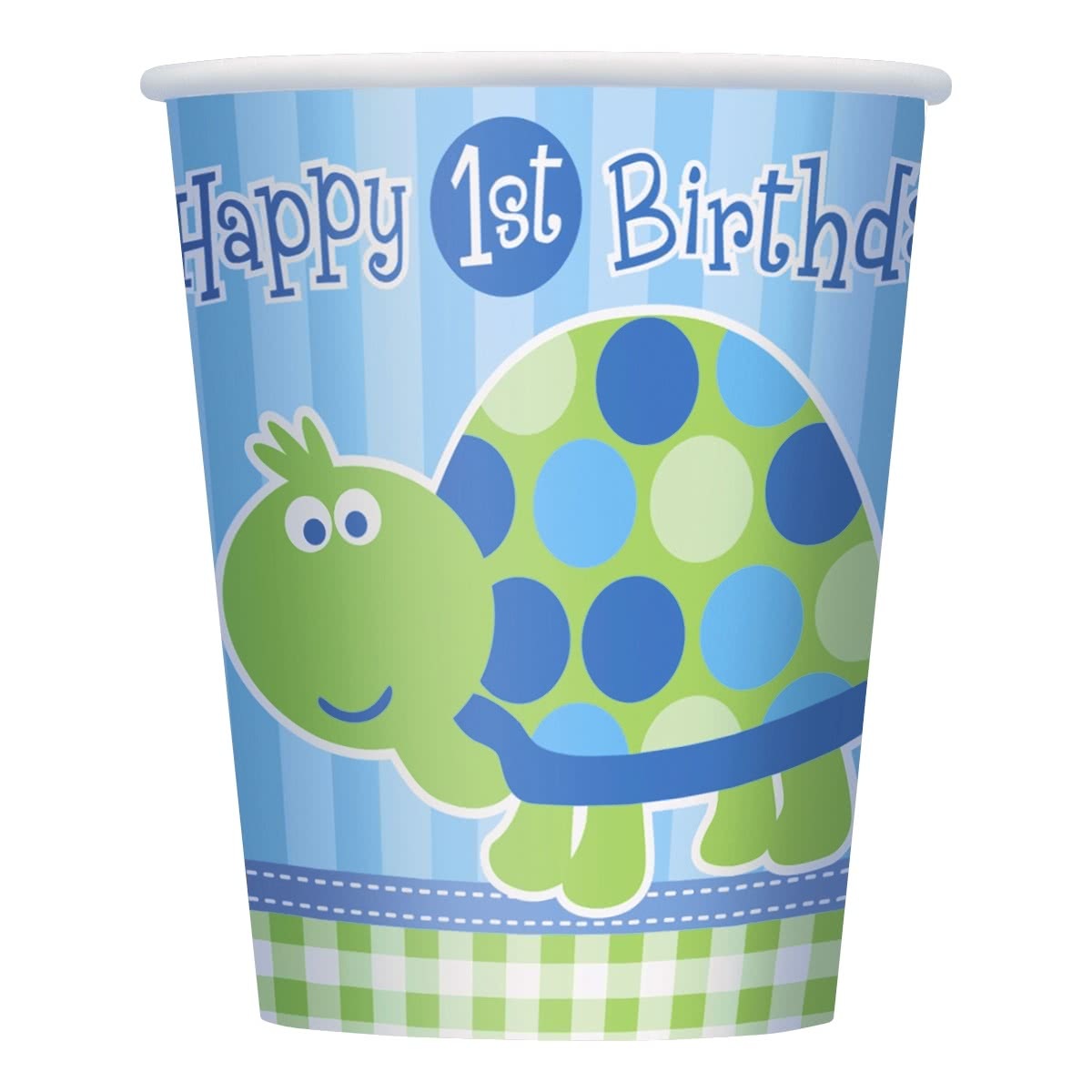 First Birthday Turtle Paper Cups (Pack of 8)