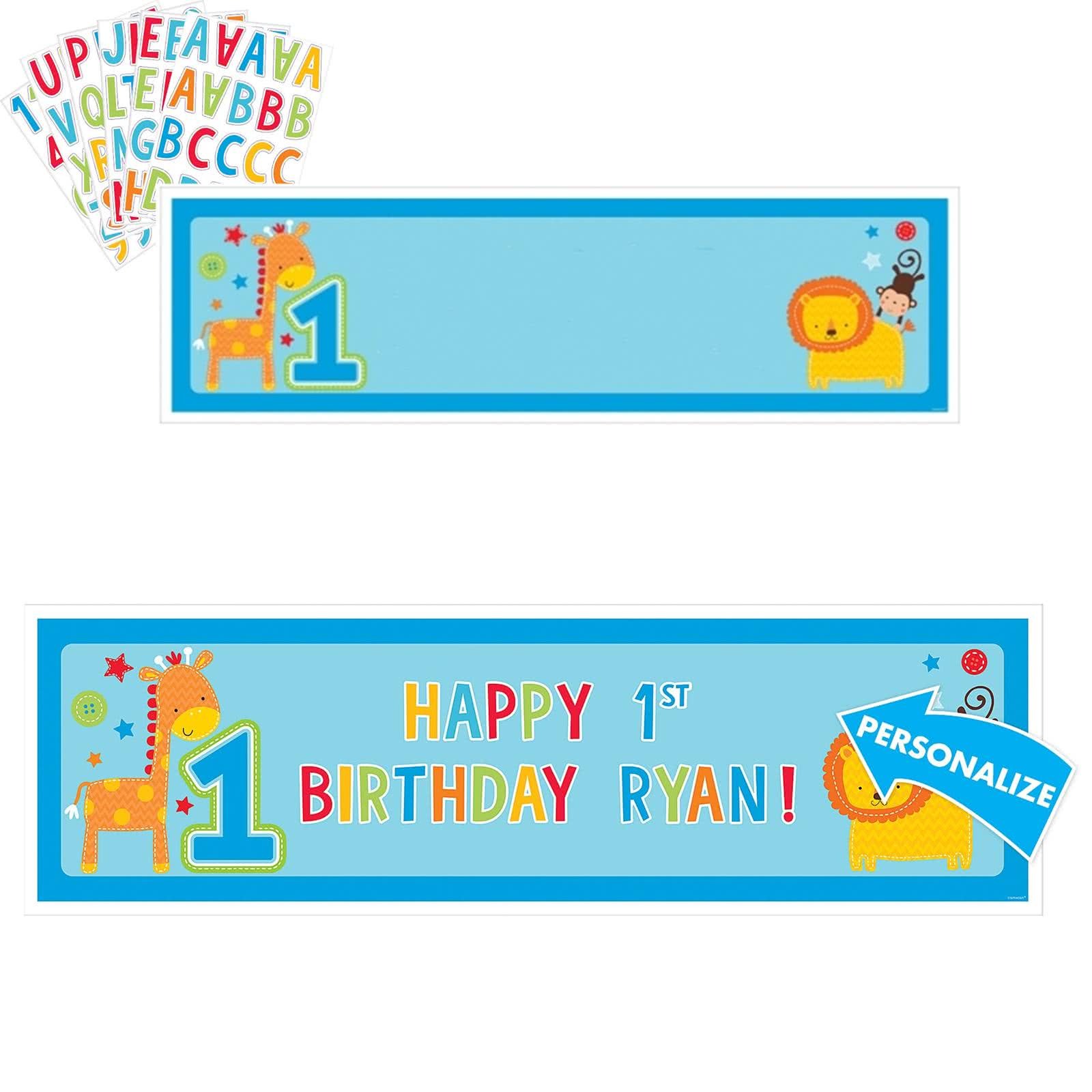 One Wild Boy Personalized Giant Banner