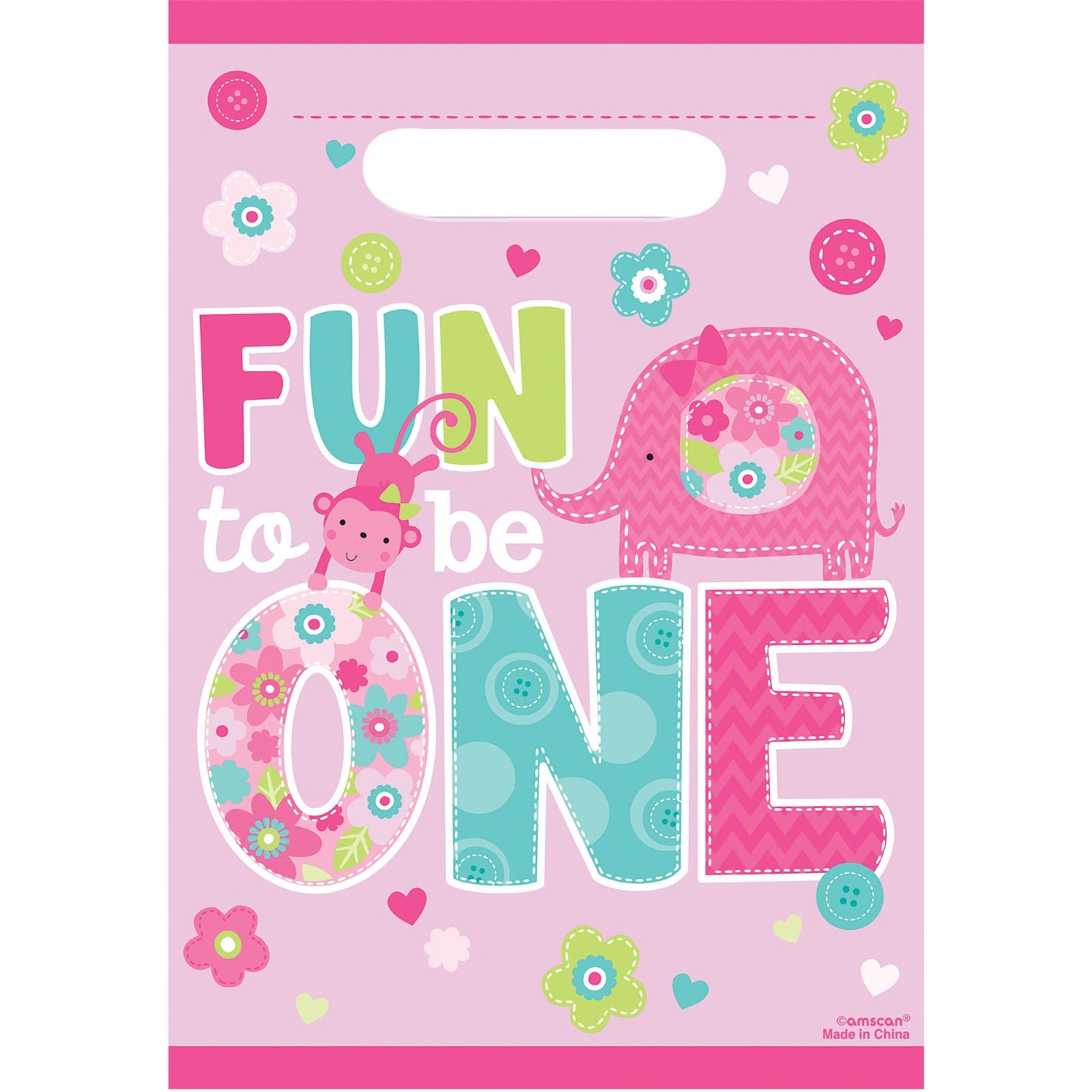 One Wild Girl Lolly/Treat Bags (Pack of 8)