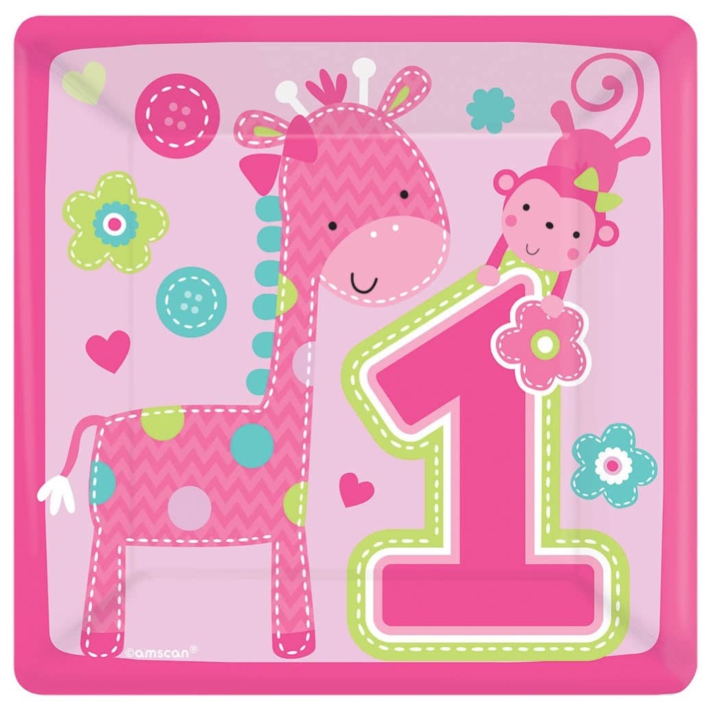 One Wild Girl Small Paper Plates (Pack of 8)