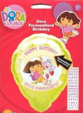 Dora The Explorer Happy Birthday Personalised Balloon