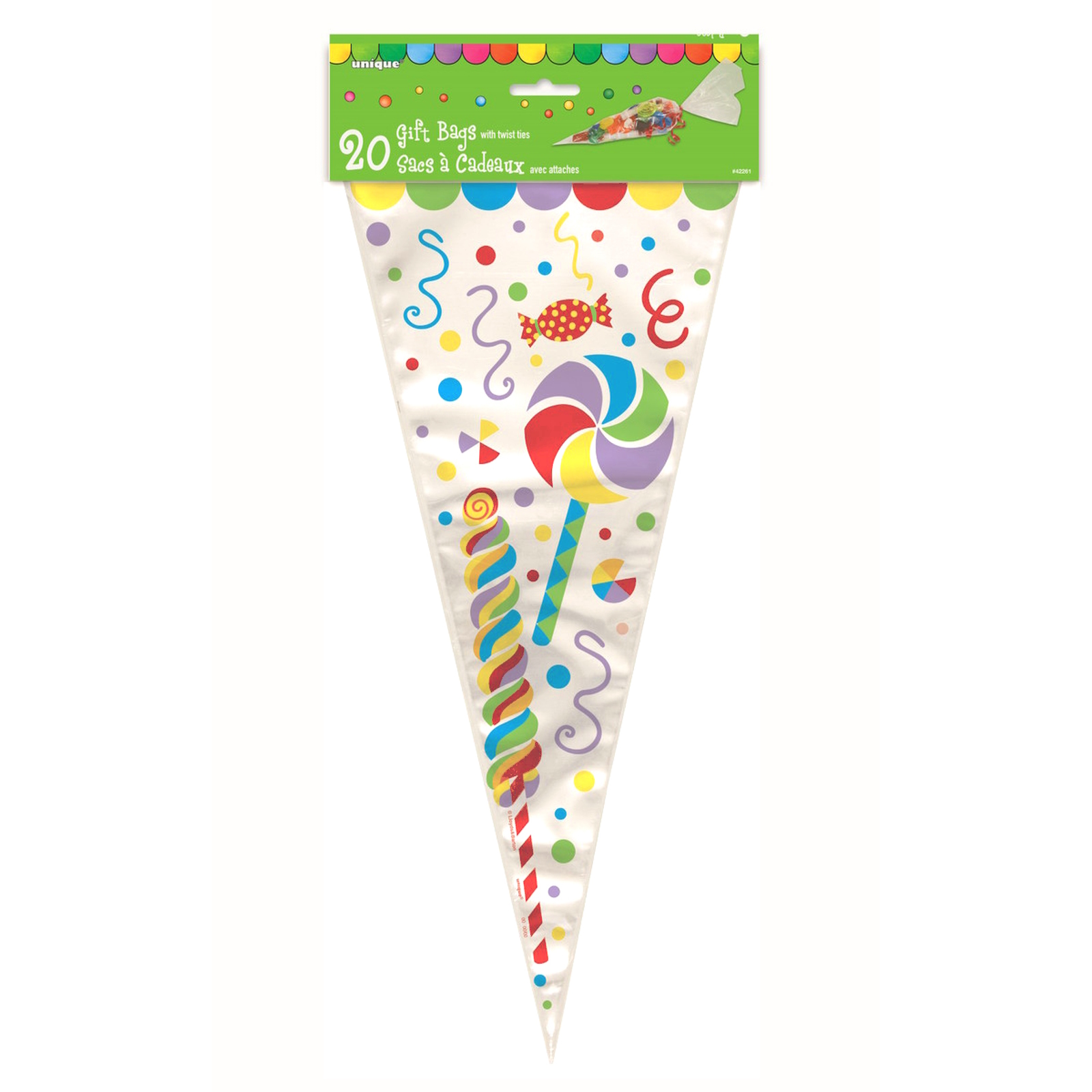 Candy Party Cellophane Treat Bags (Pack of 20) 