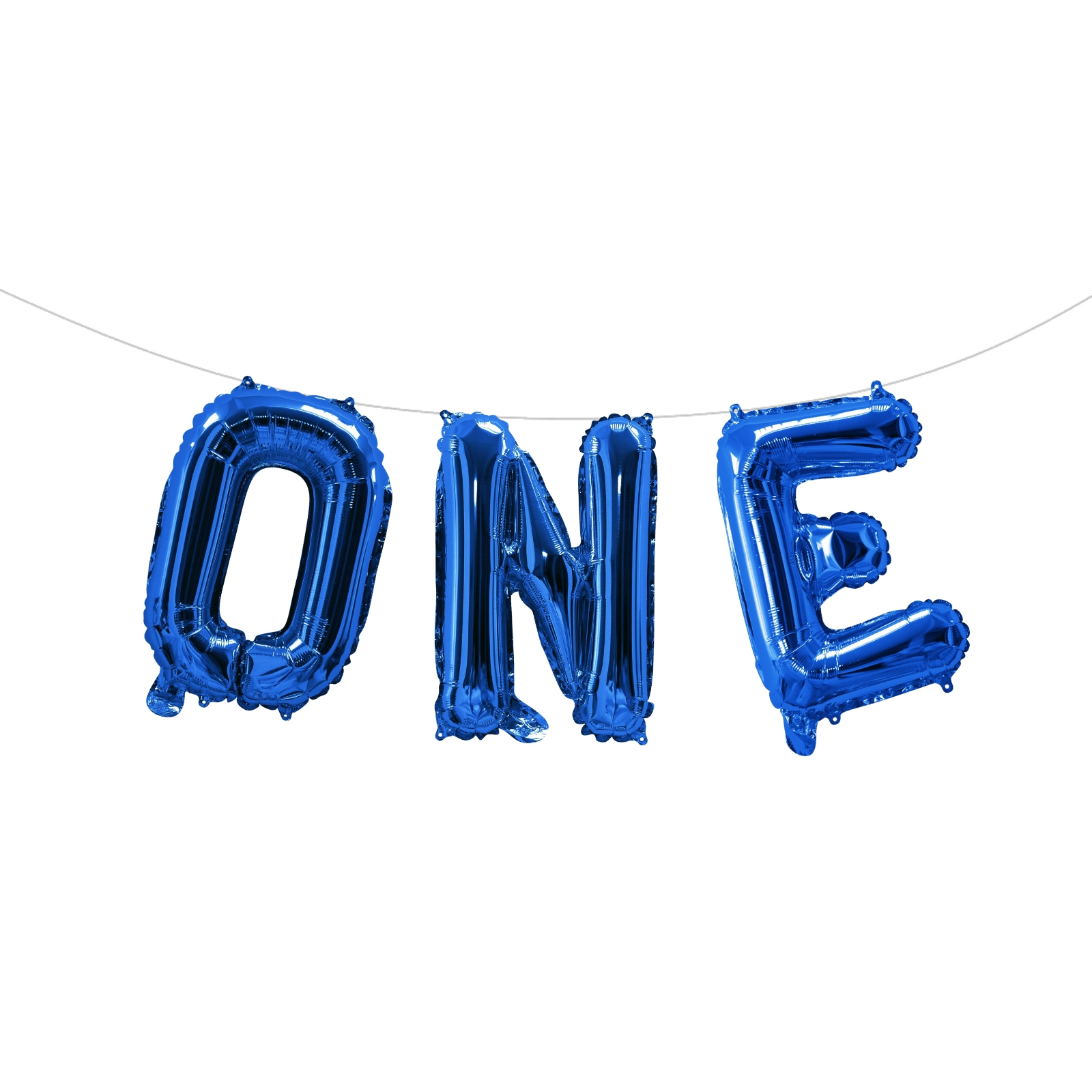 Blue 1st Birthday Foil Balloon Letter Pack (Air Fill)