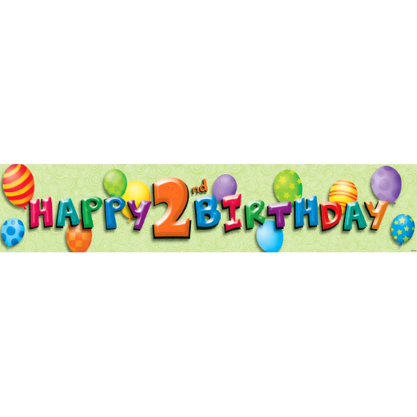 Happy 2nd Birthday Giant Paper Banner (1.5m)