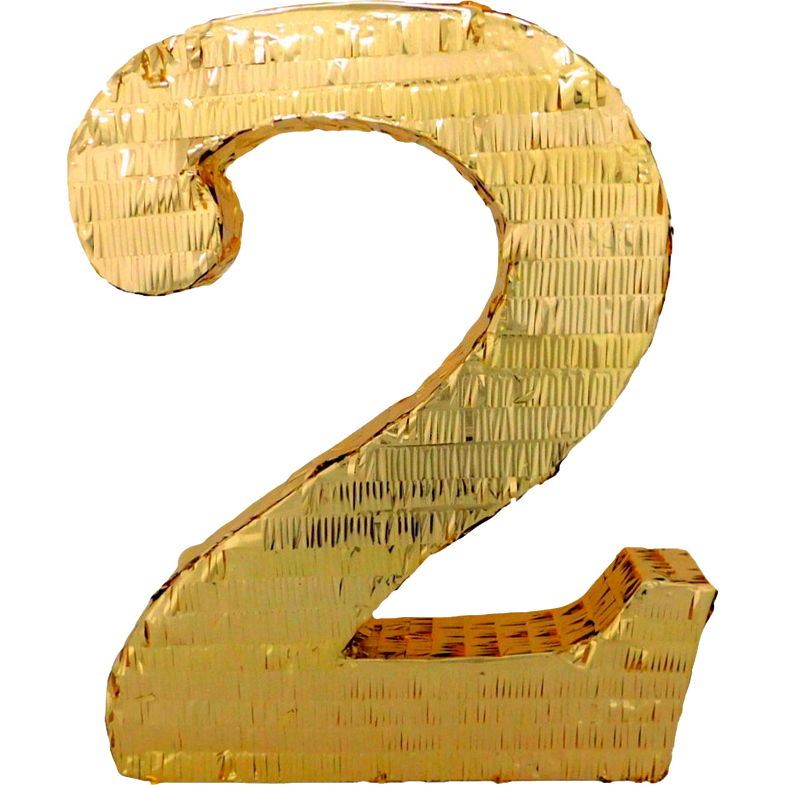 Number 2 Gold Foil Pinata 