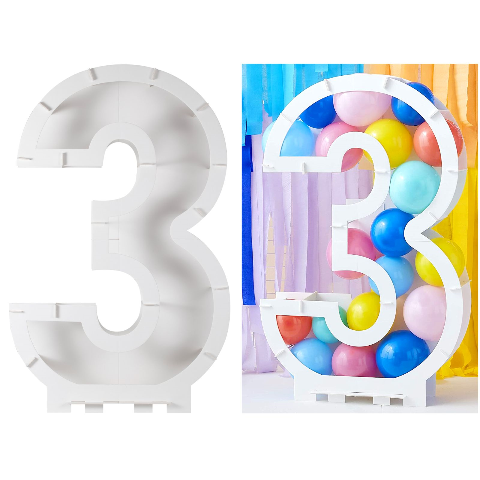 Ginger Ray Number 3 Balloon Mosaic Frame (85cm) 