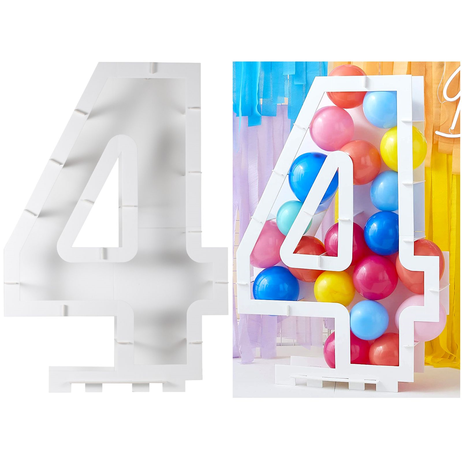 Ginger Ray Number 4 Balloon Mosaic Frame (85cm) 