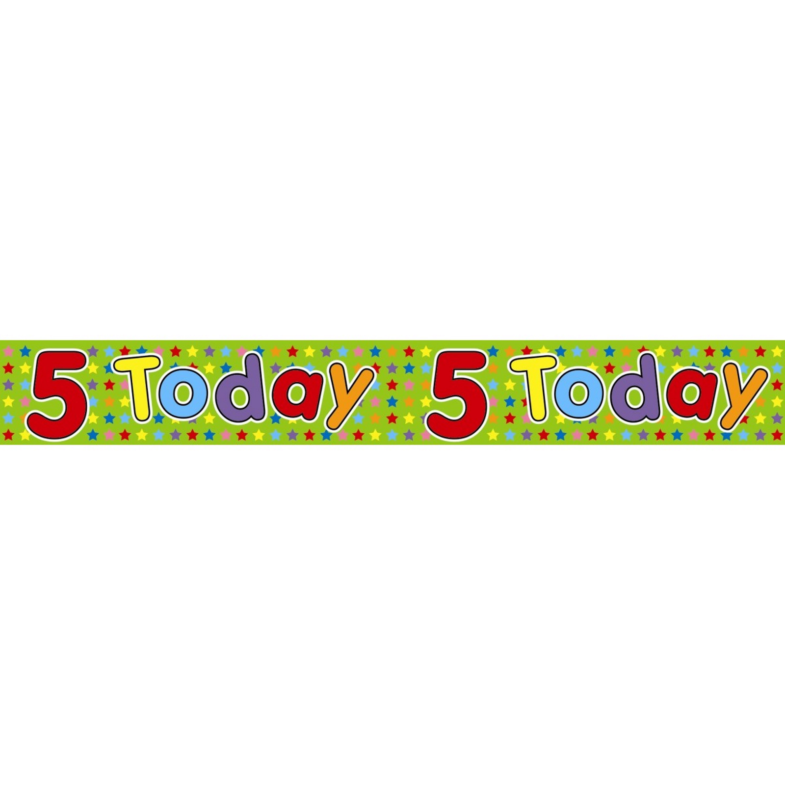 5 Today Banner 2.6m - Discount Party Supplies