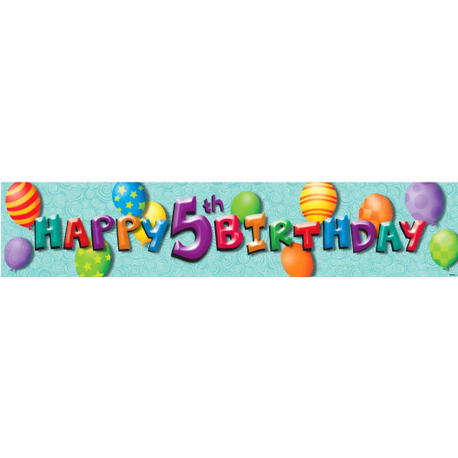 Happy 5th Birthday Giant Paper Banner (1.5m)