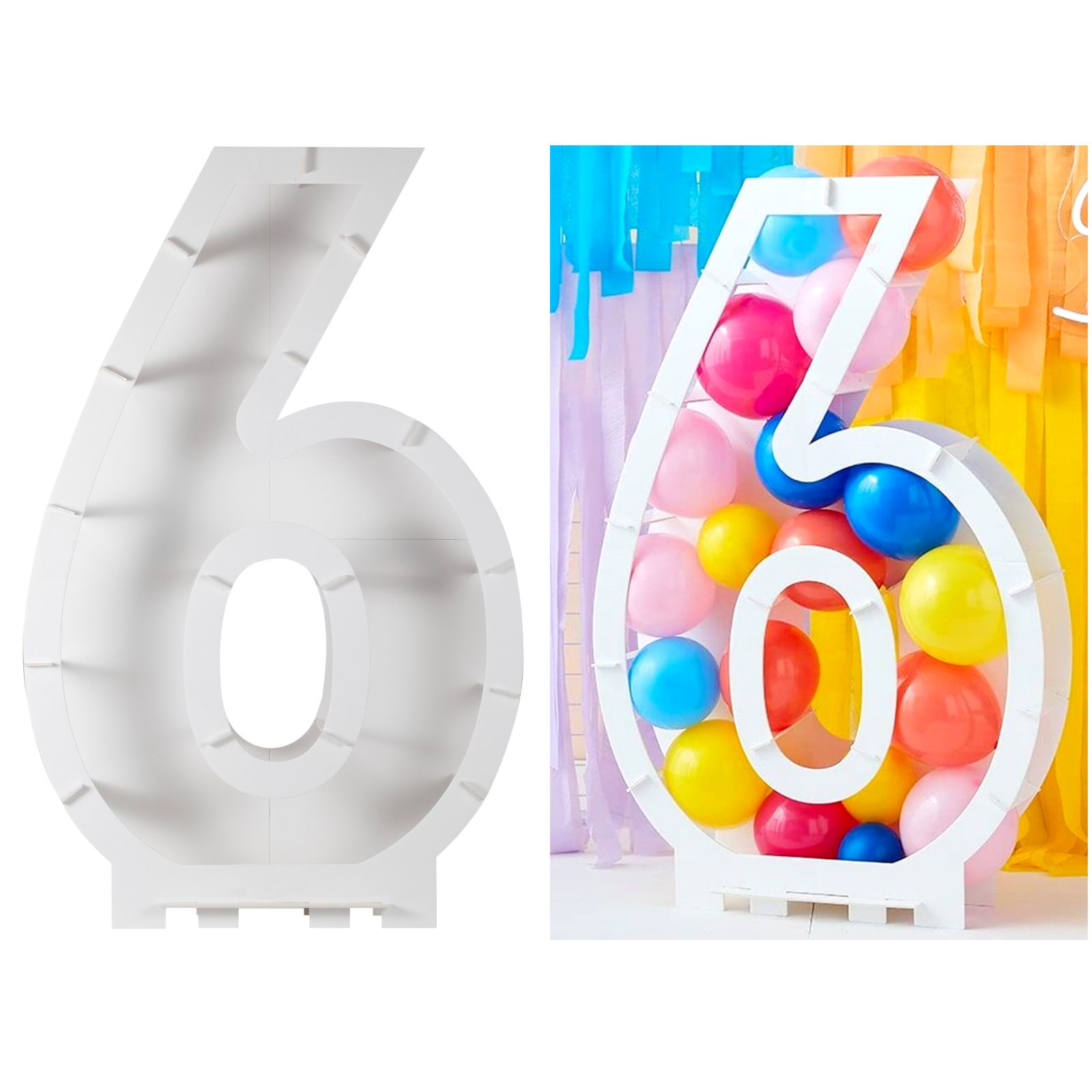 Ginger Ray Number 6 Balloon Mosaic Frame (85cm) 