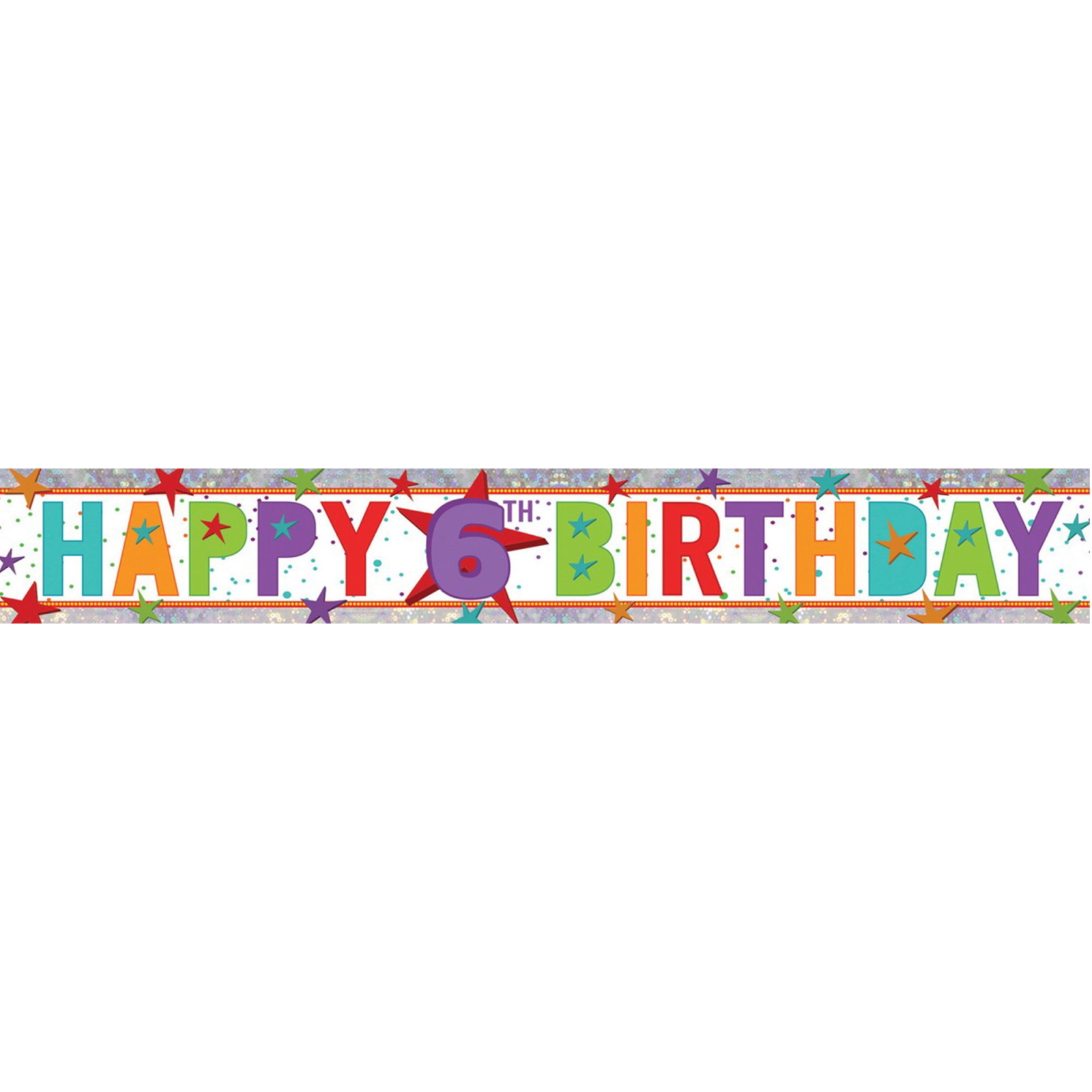 Happy 6th Birthday Banner 2.7m