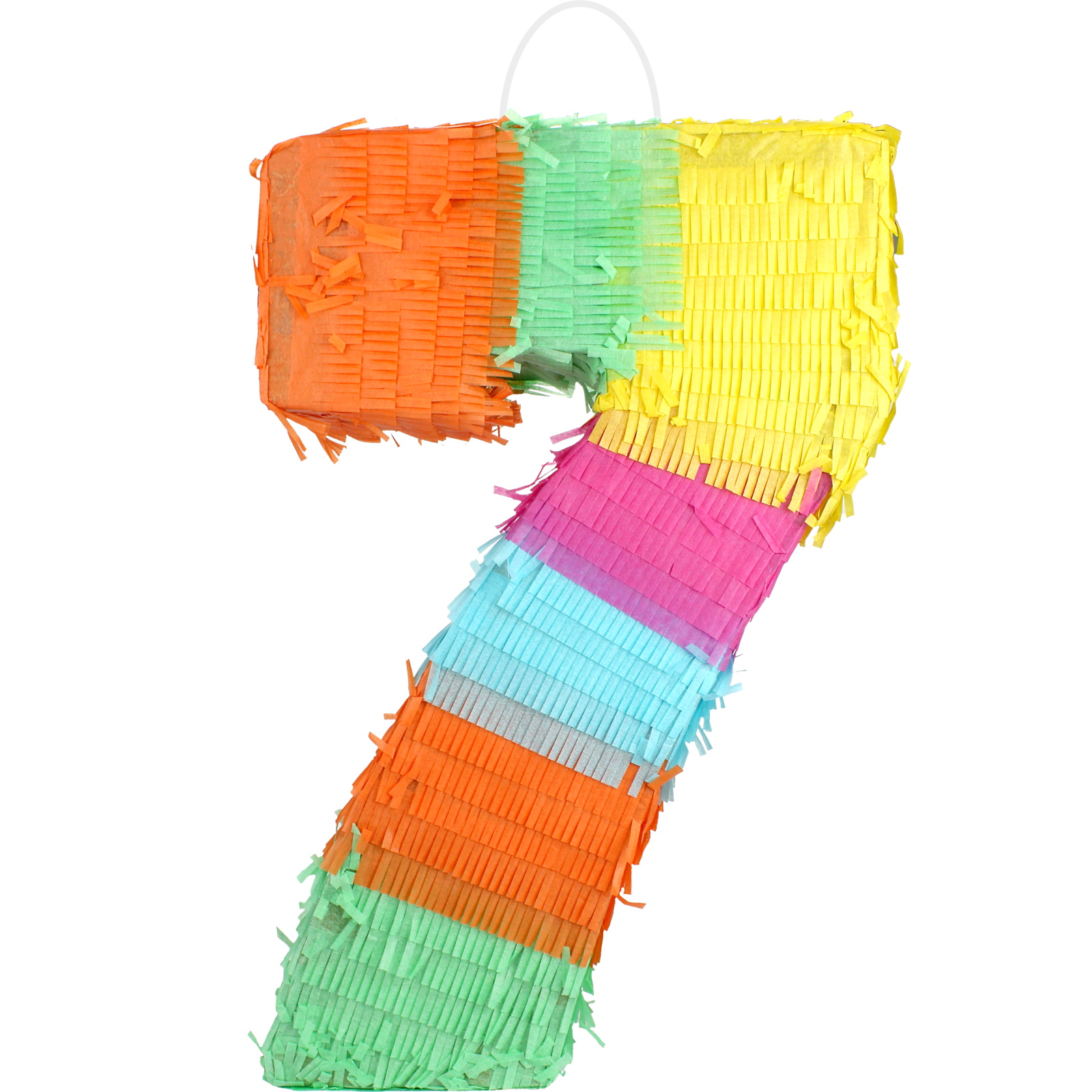 Rainbow Number 7 Pinata