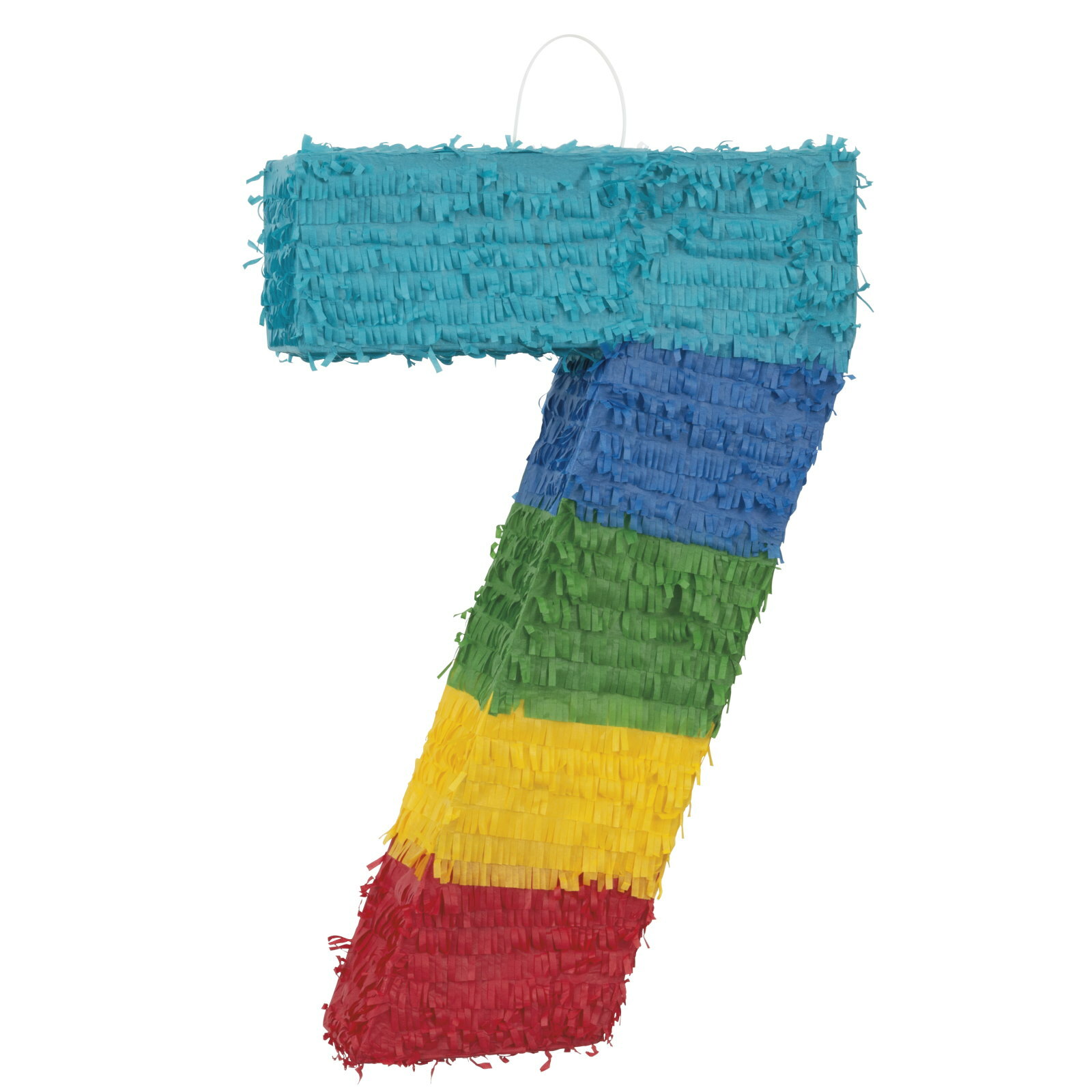 Rainbow Stripe Number 7 Pinata