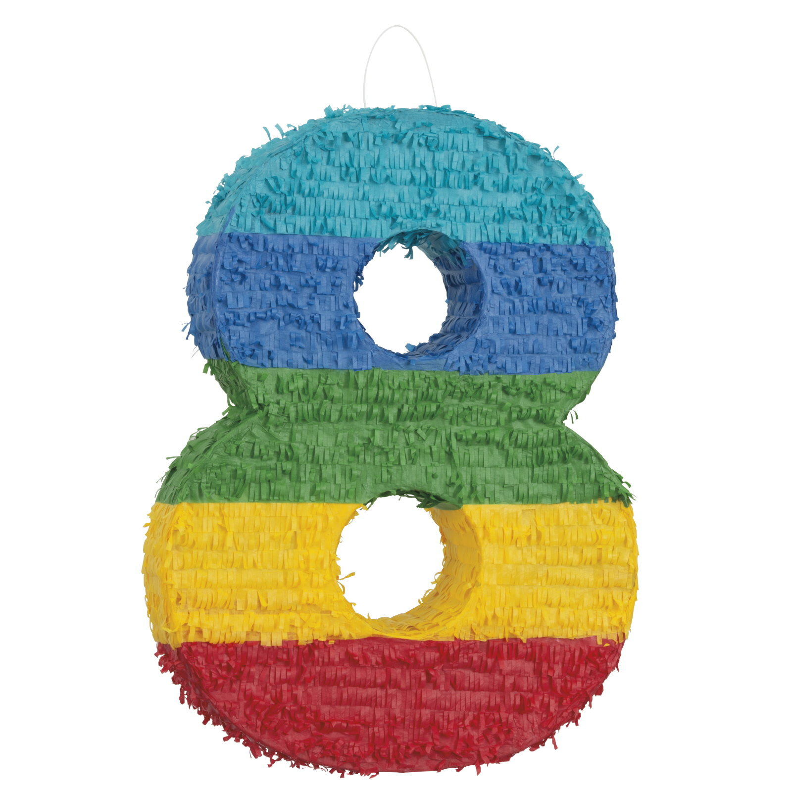 Rainbow Stripe Number 8 Pinata