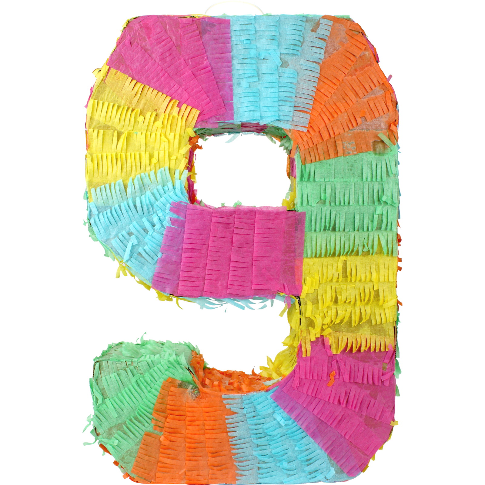 Rainbow Number 9 Pinata