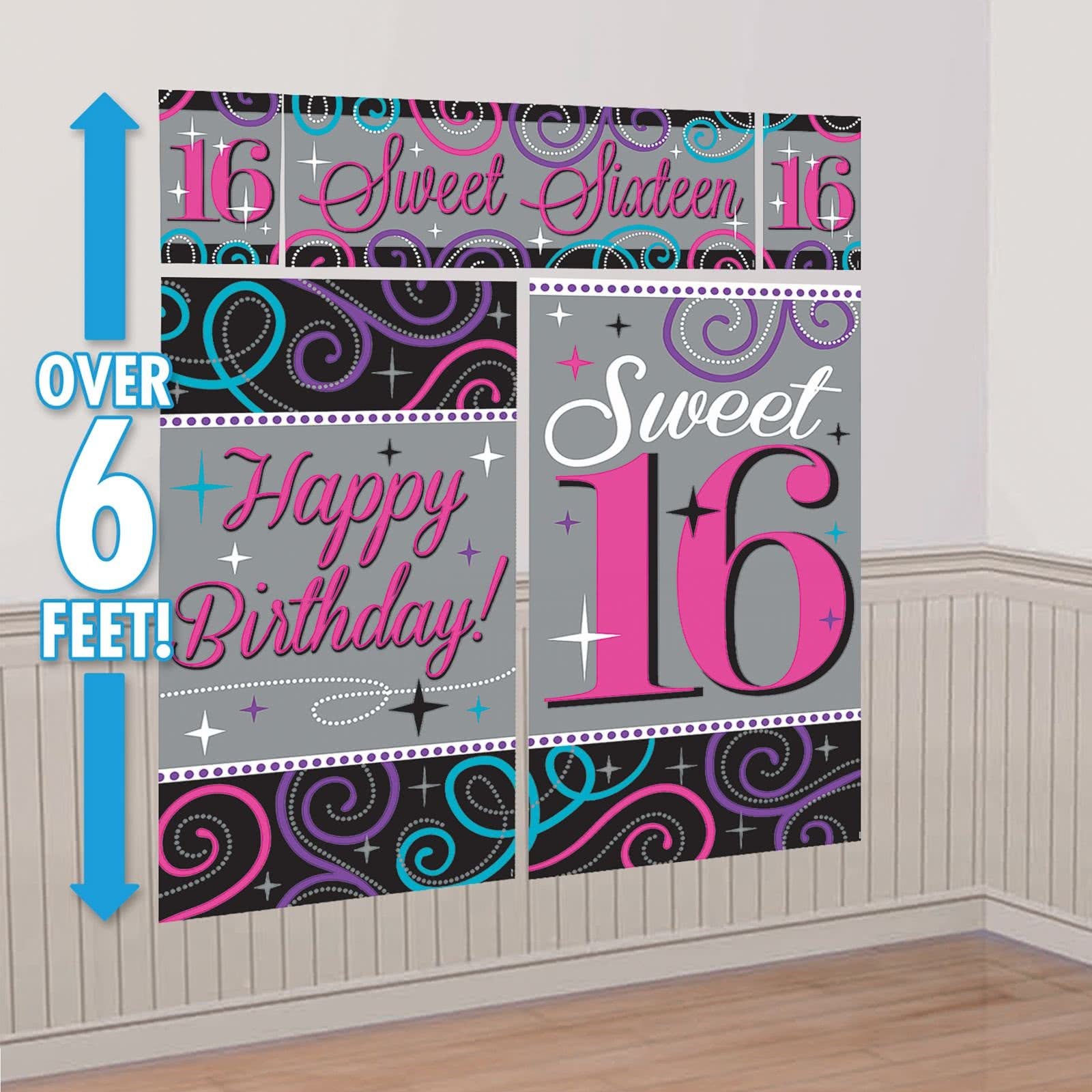 Sweet Sixteen 16th Wall Decorating Kit