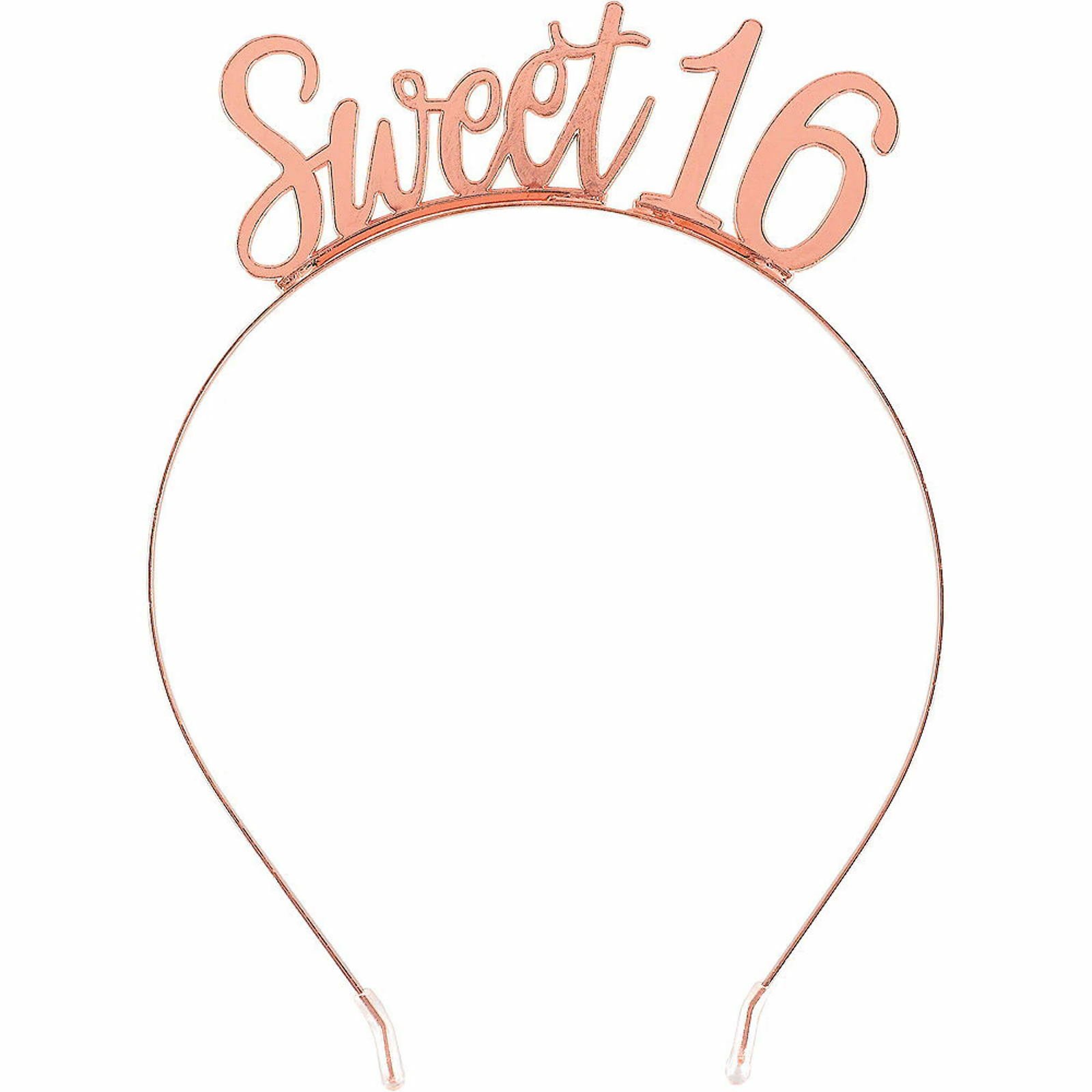 Rose Gold Sweet 16 Metal Headband