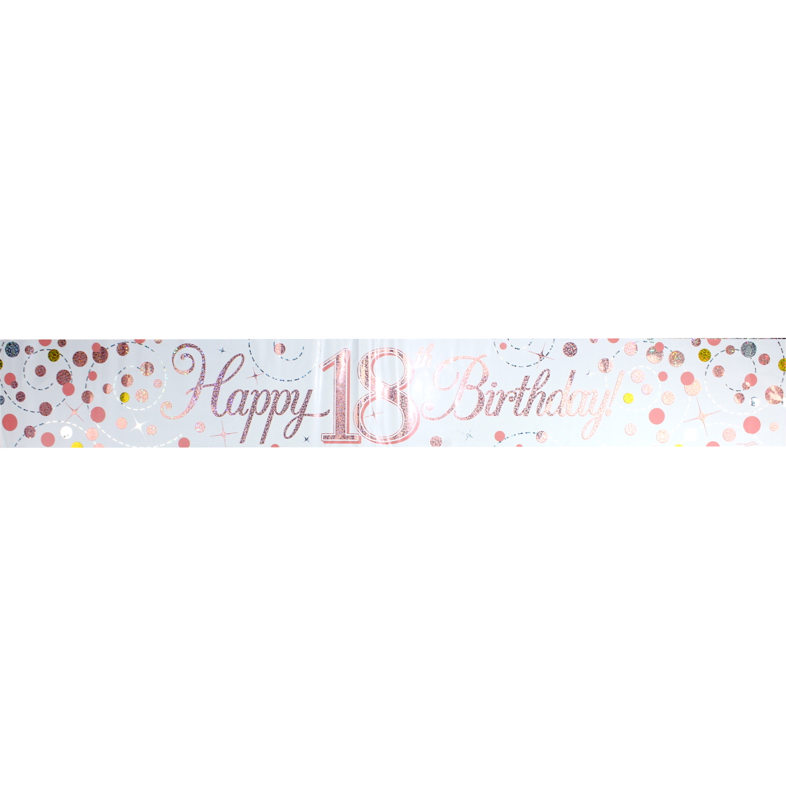 Sparkling Fizz Rose Gold 18th Birthday Banner