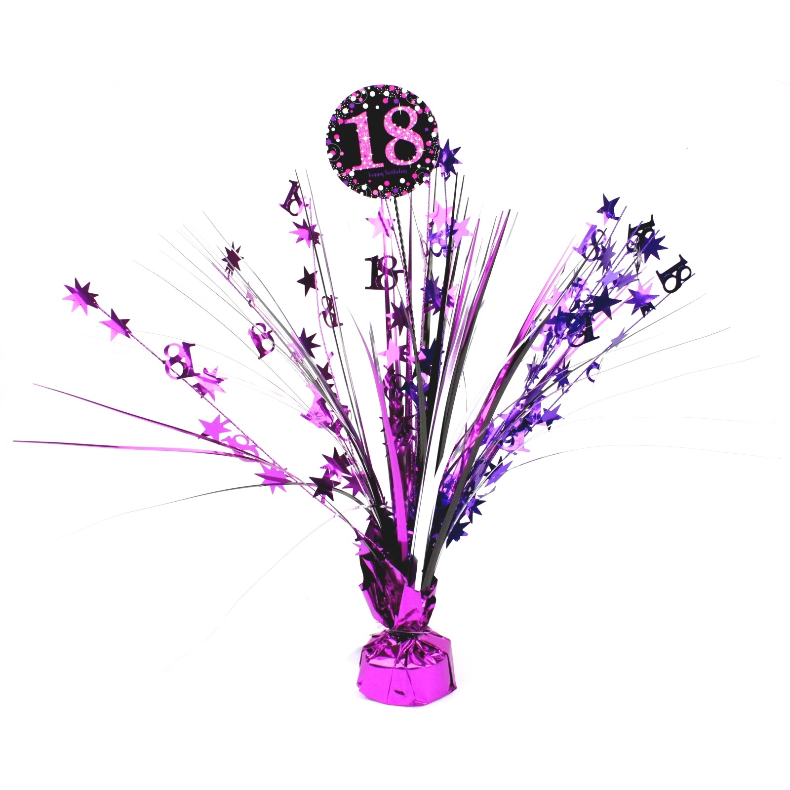 Pink Celebration 18th Birthday Foil Spray Centrepiece