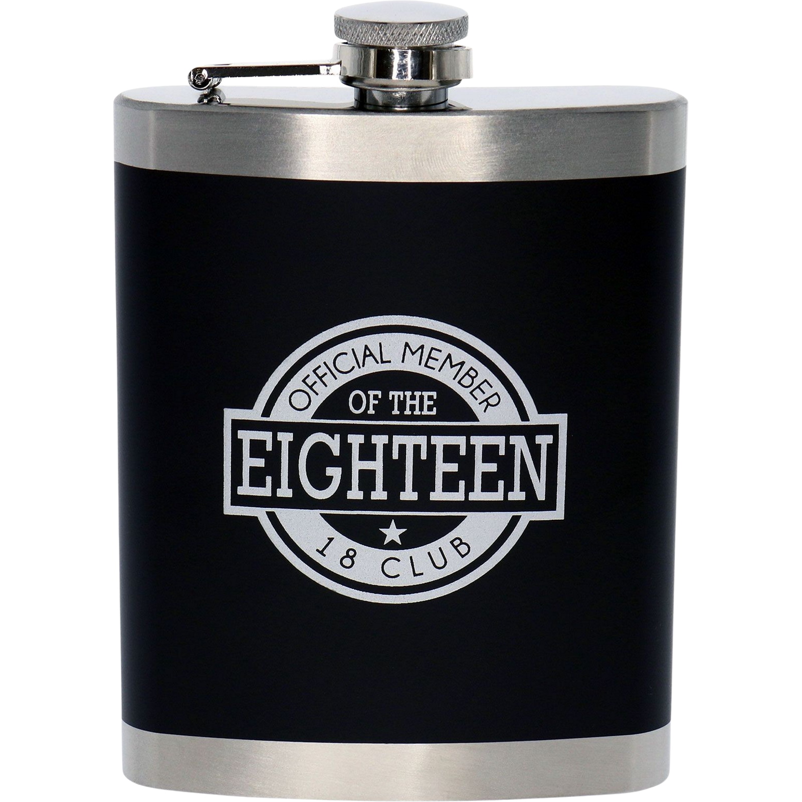18 Club Stainless Steel Hip Flask