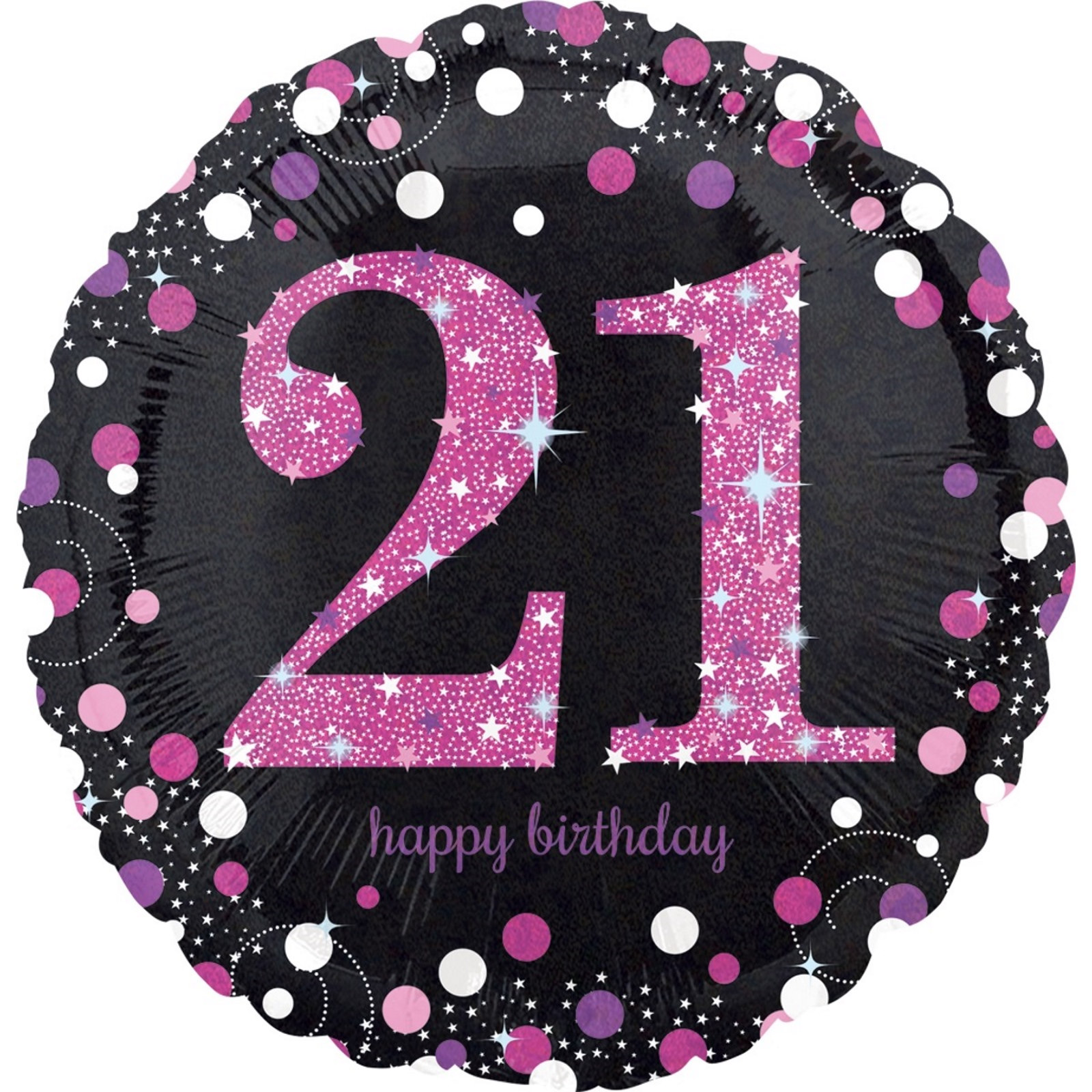Pink Celebration 21st Birthday Helium Balloon