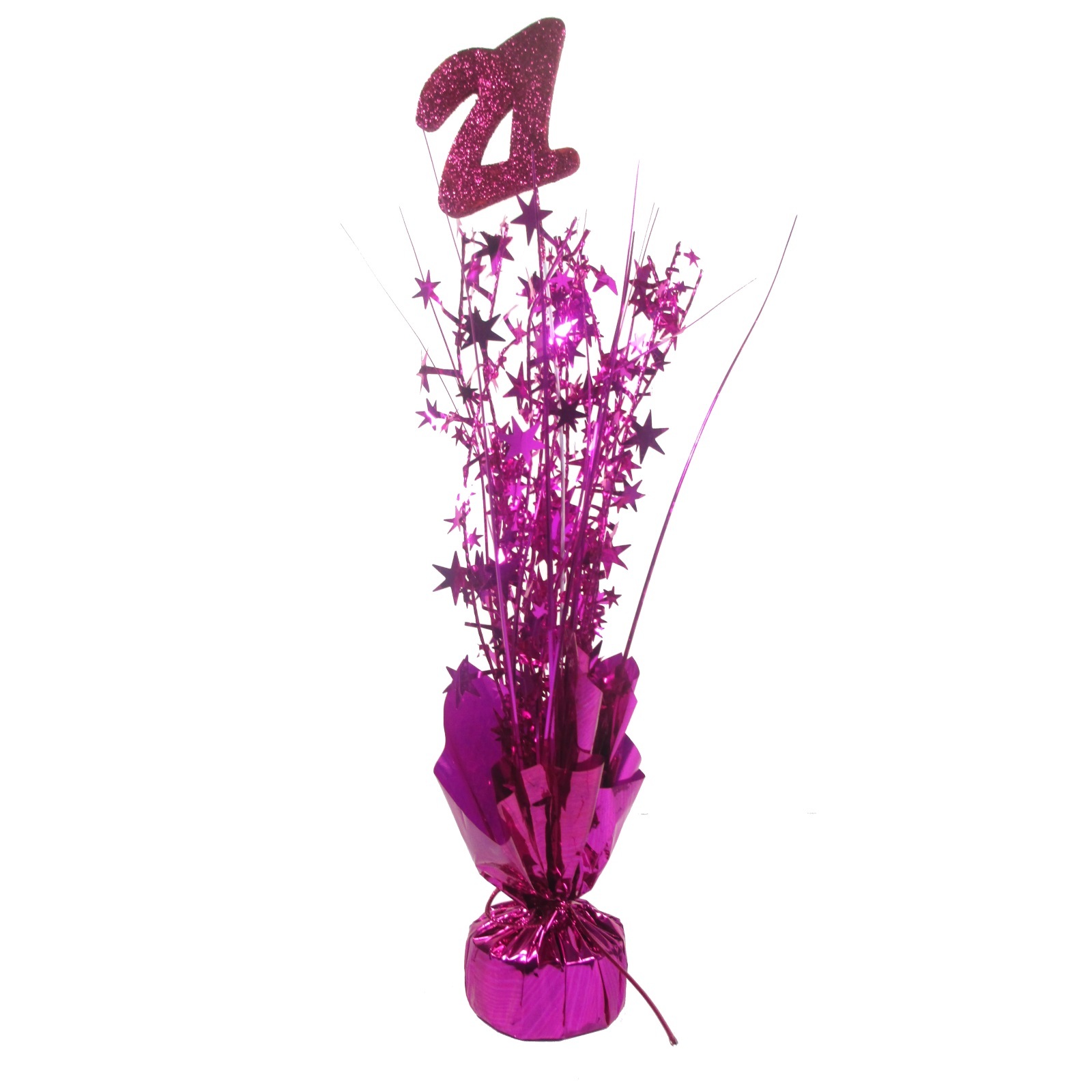 21st Birthday Pink Foil Spray Centrepiece