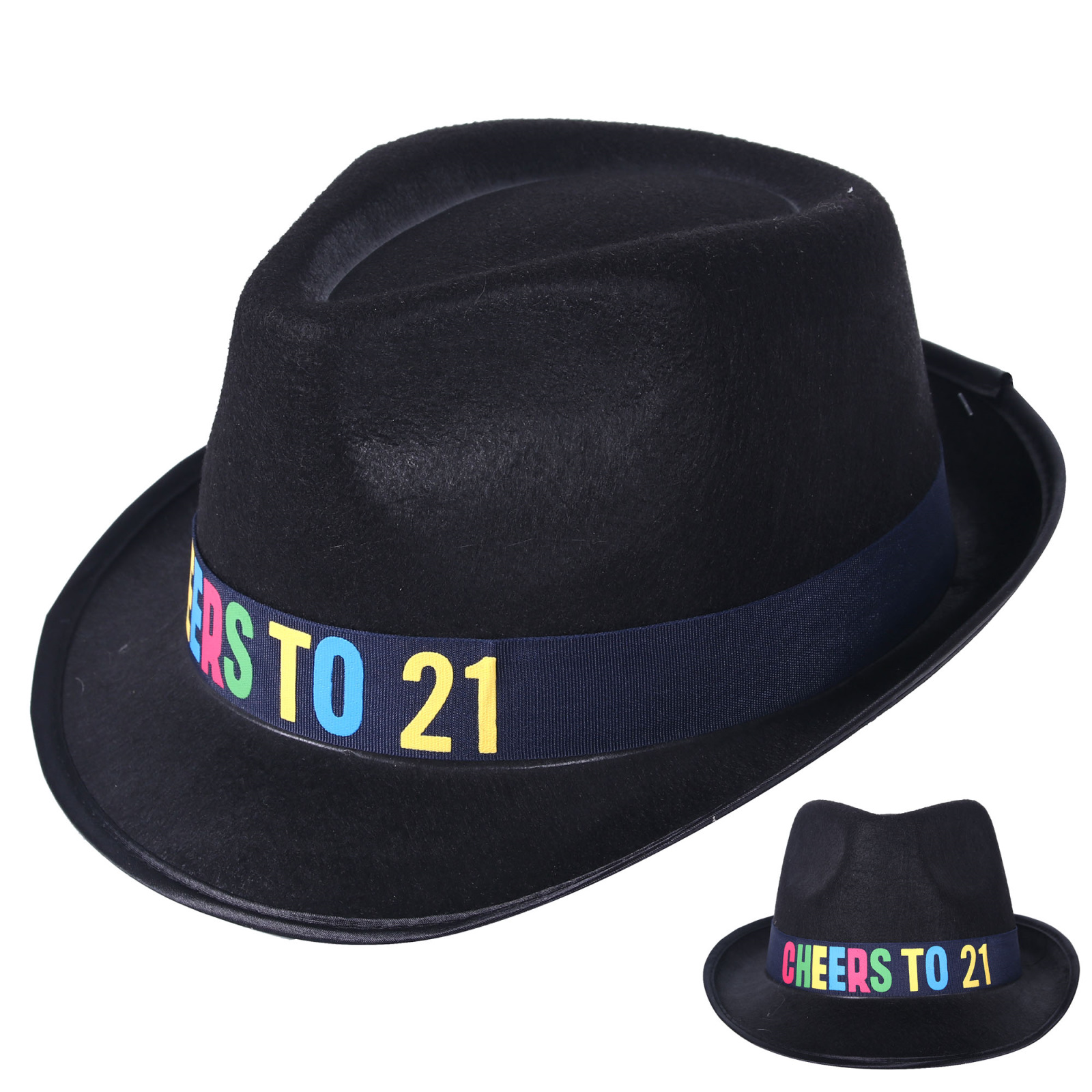 Cheers To 21 Black 21st Birthday Hat