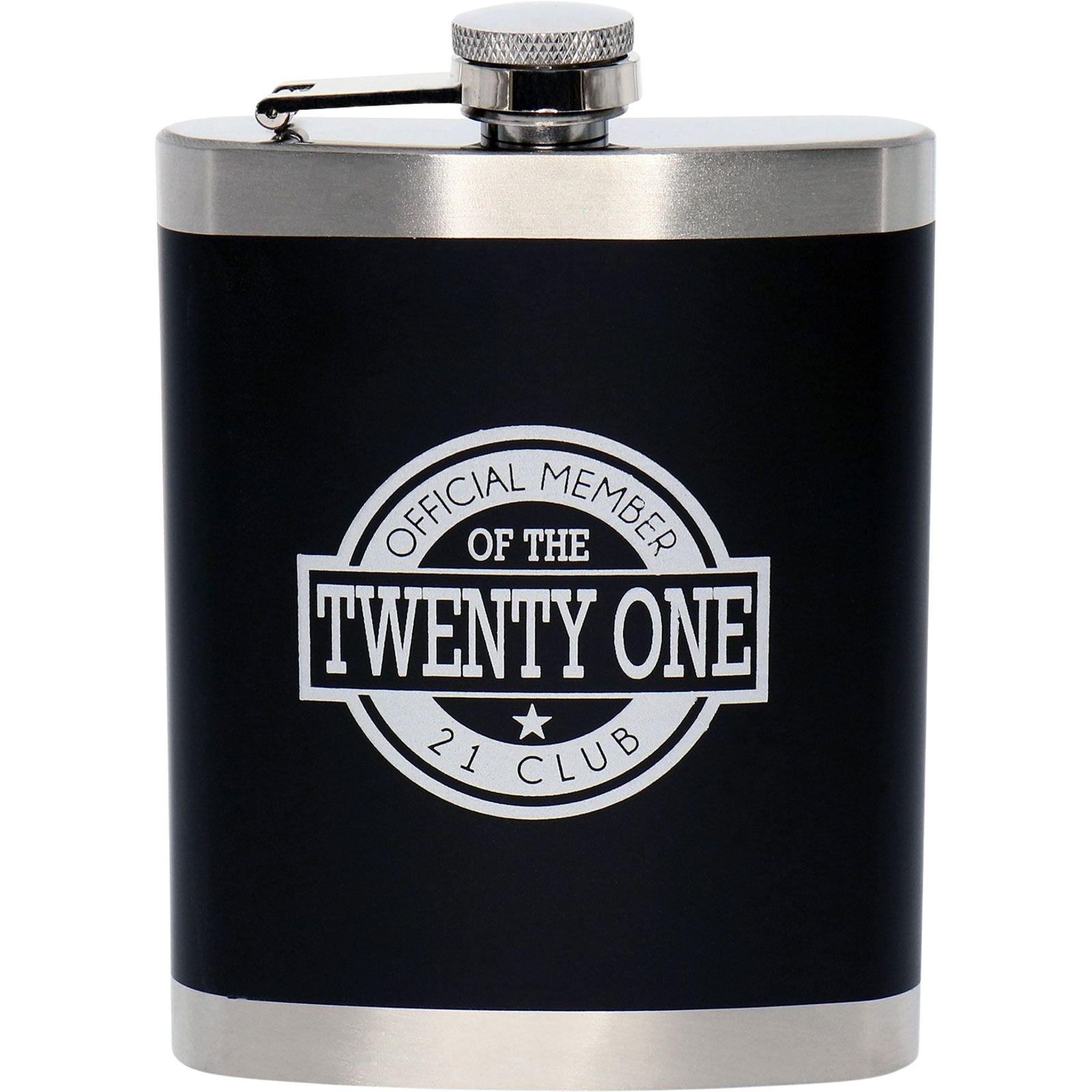 21 Club Stainless Steel Hip Flask