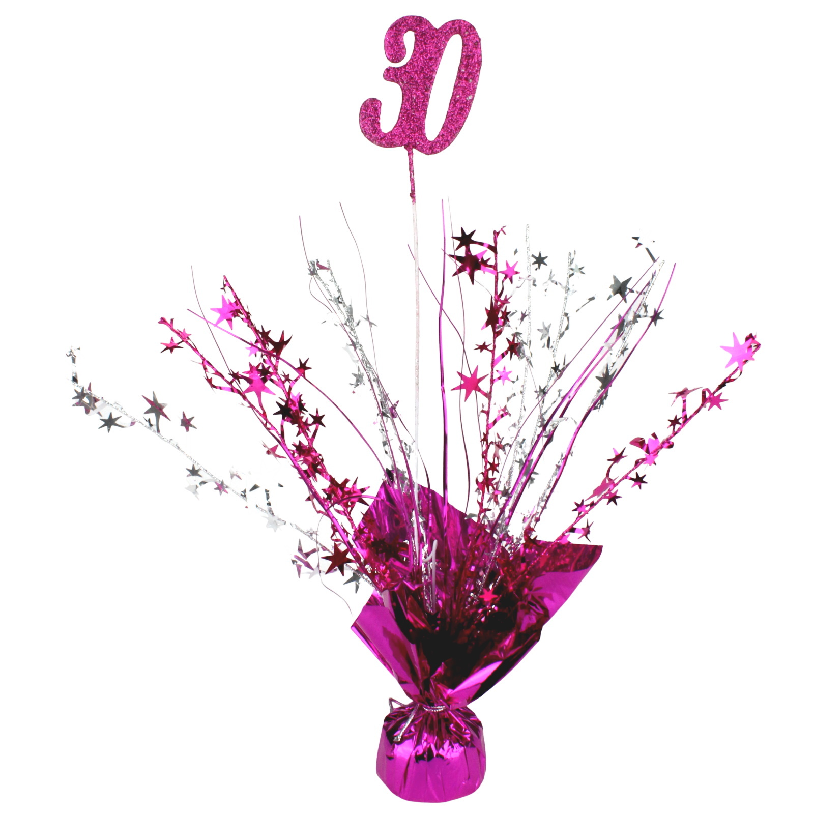 30th Hot Pink Balloon Weight Table Centrepiece