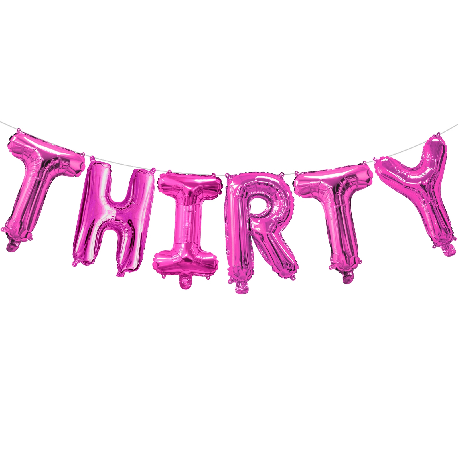 Pink 30th Birthday Foil Balloon Letter Pack (Air Fill)