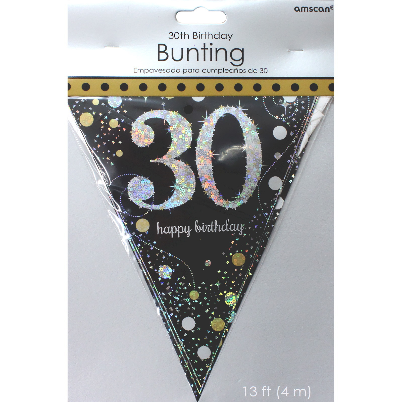 Sparkling Celebration 30th Birthday Flag Banner