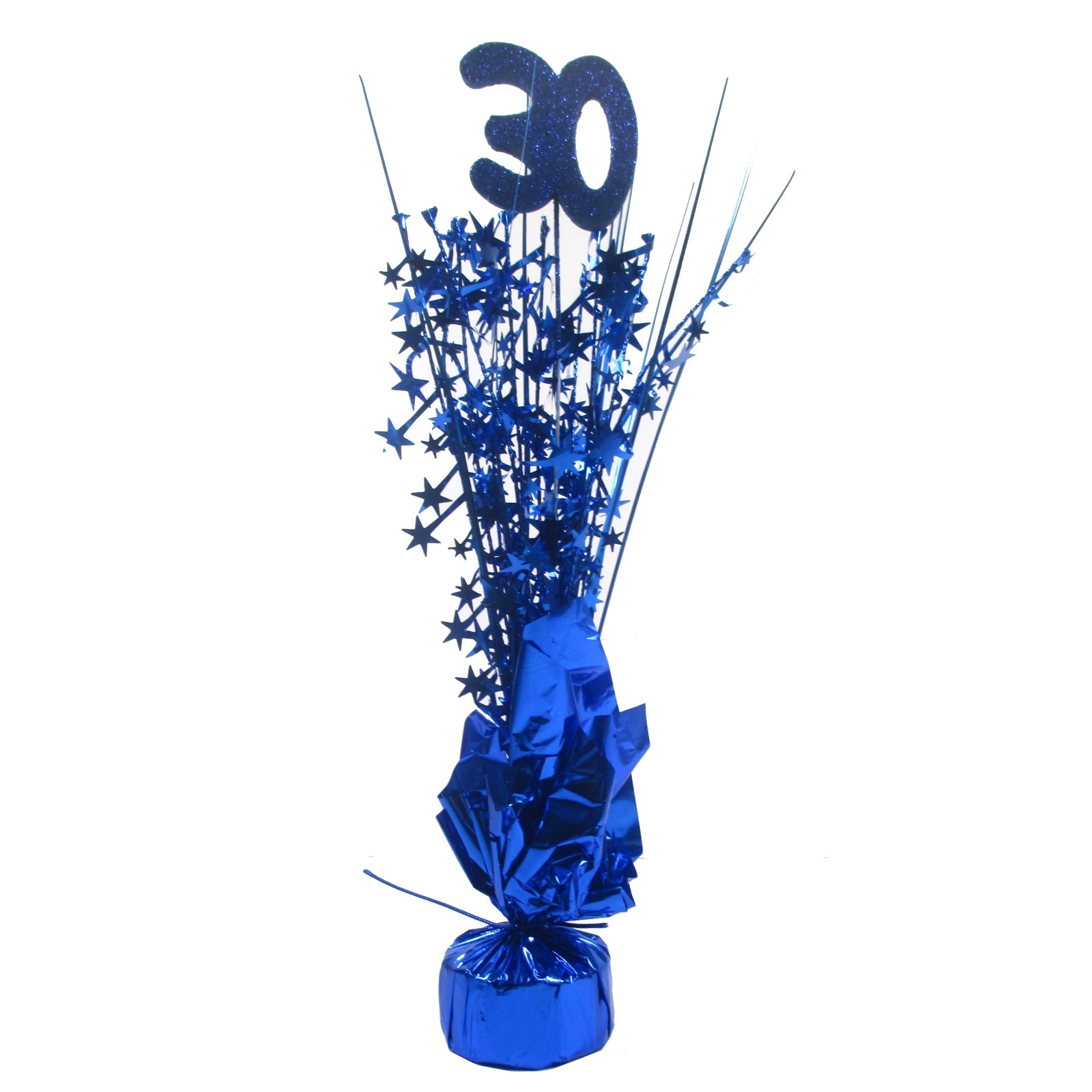 30th Birthday Blue Foil Spray Centrepiece
