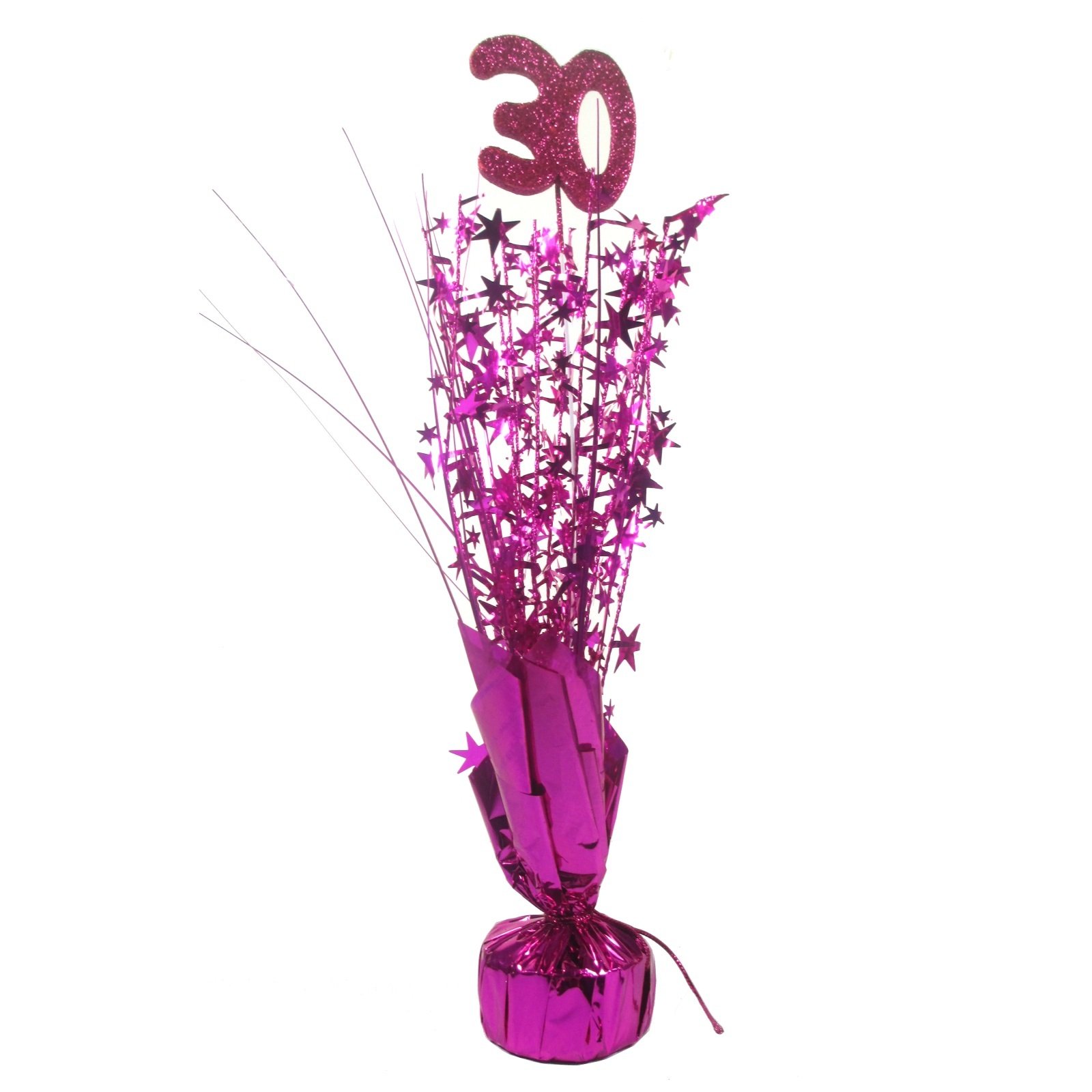 30th Birthday Pink Foil Spray Centrepiece
