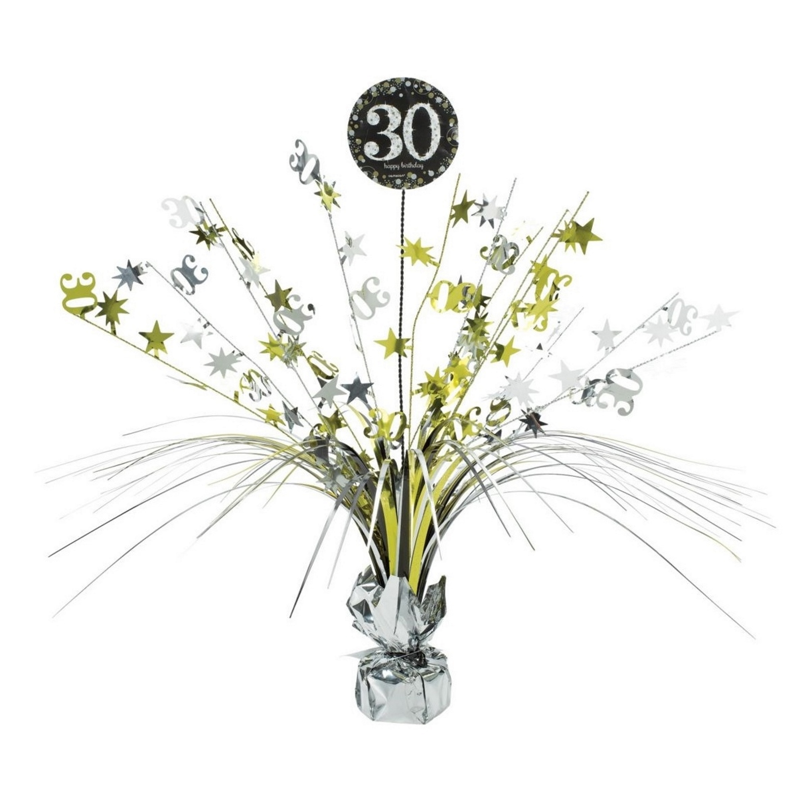 30th Birthday Foil Spray Centrepiece