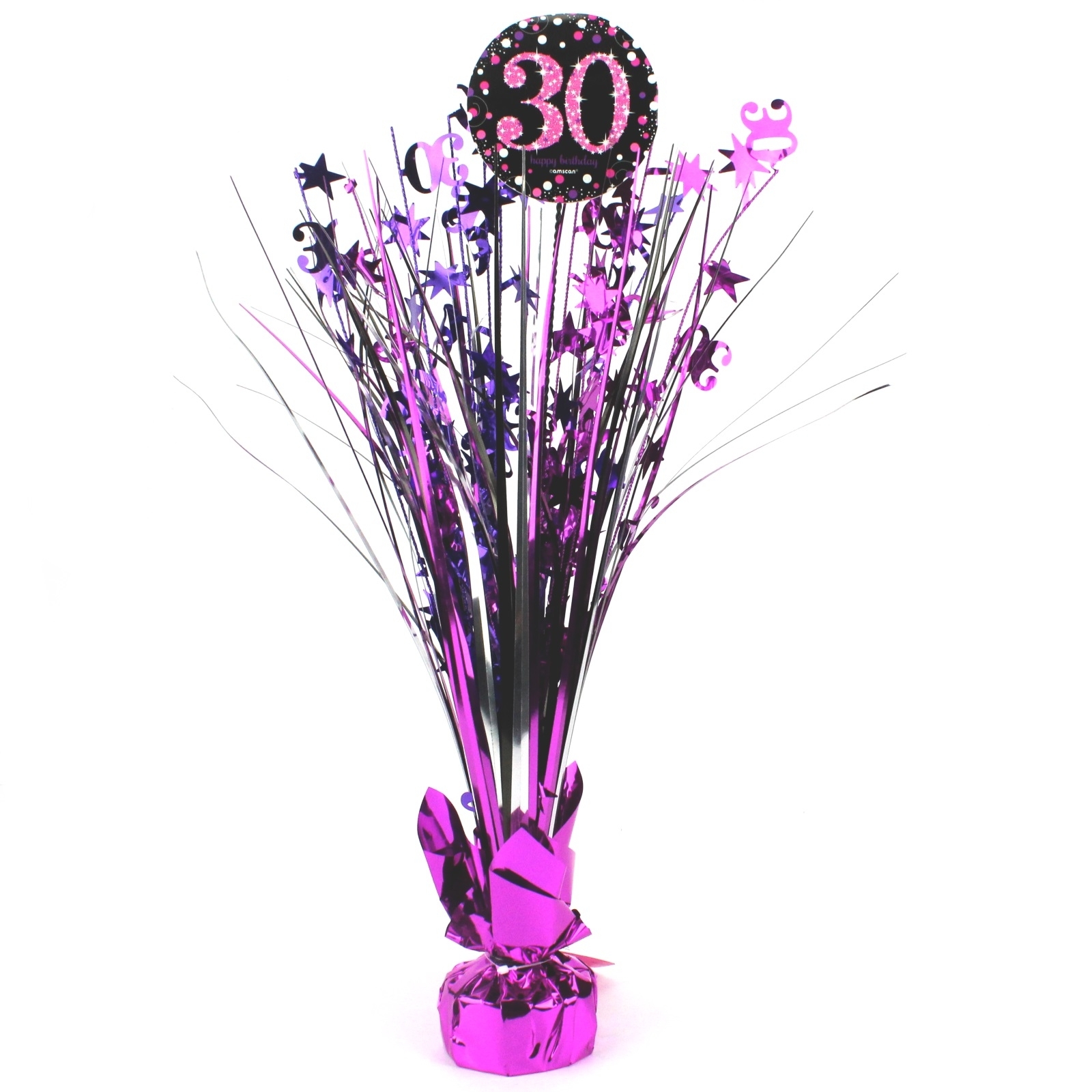 Pink Celebration 30th Birthday Foil Spray Centrepiece