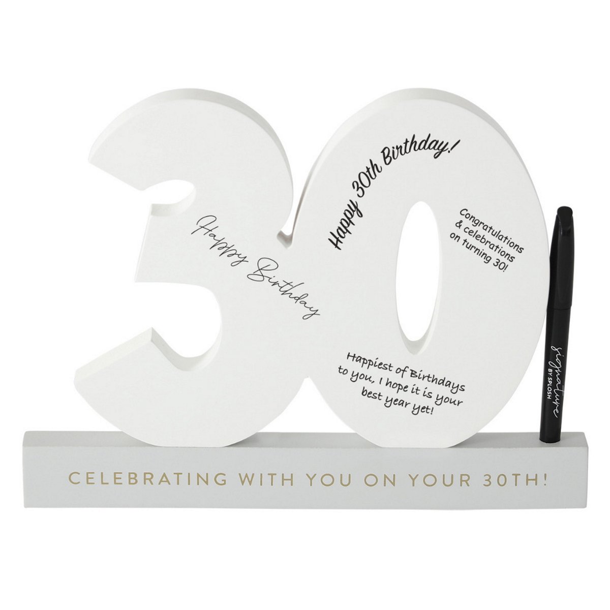 30th Birthday Signature Number | 30th Birthday Party Supplies | Age ...