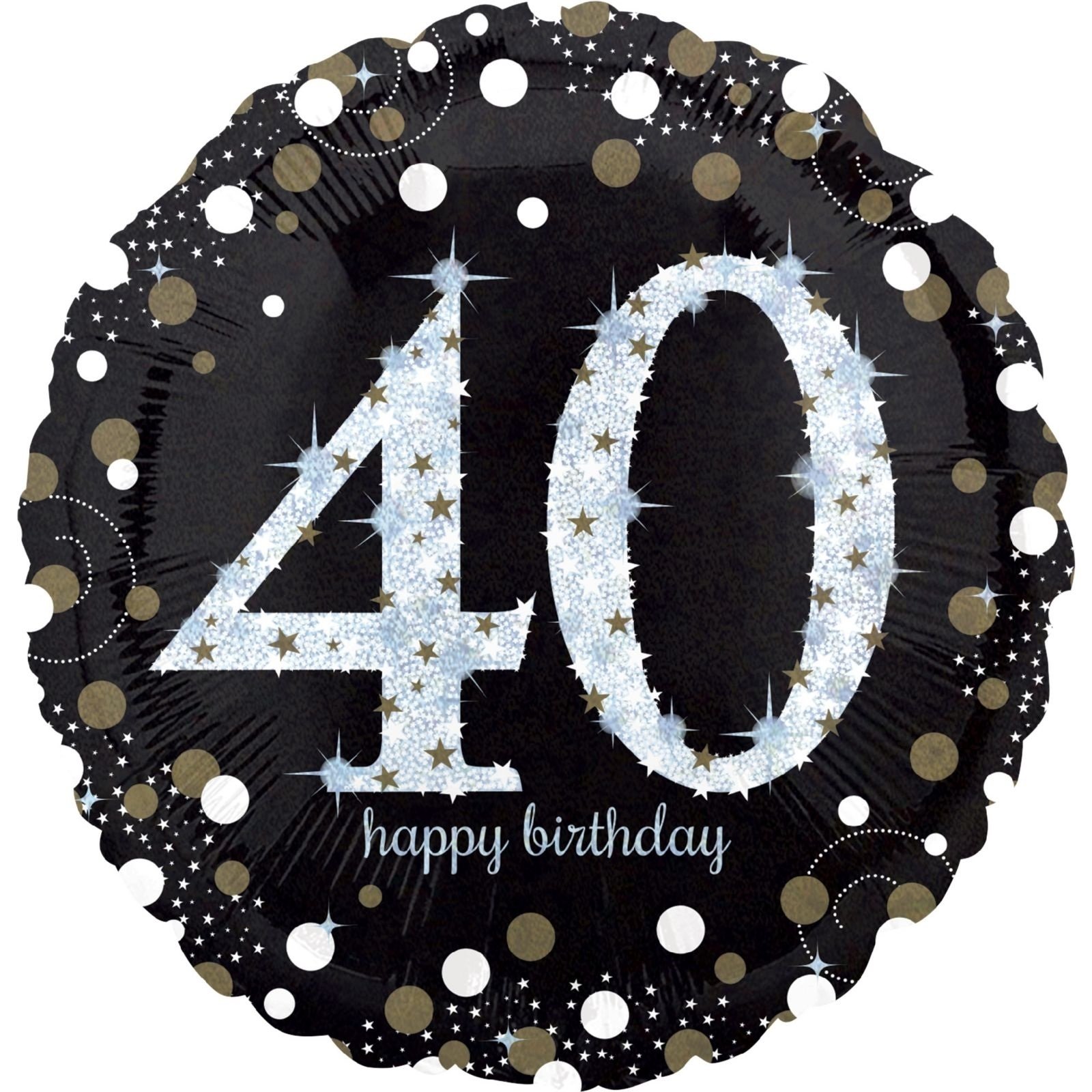 Sparkling Celebration 40th Birthday Helium Balloon