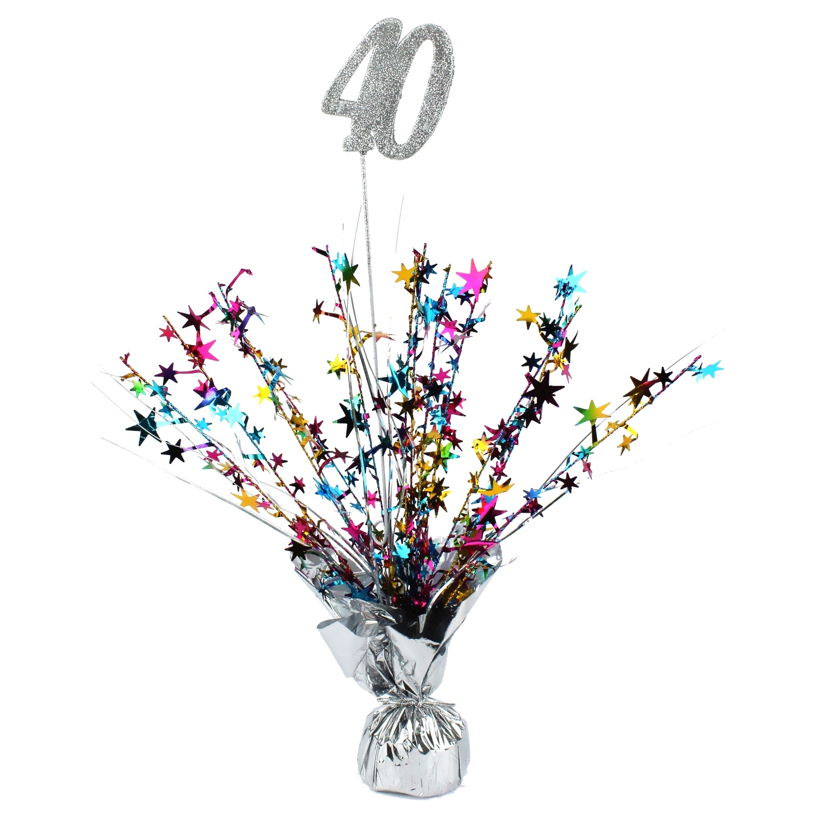 40th Balloon Weight Table Centrepiece