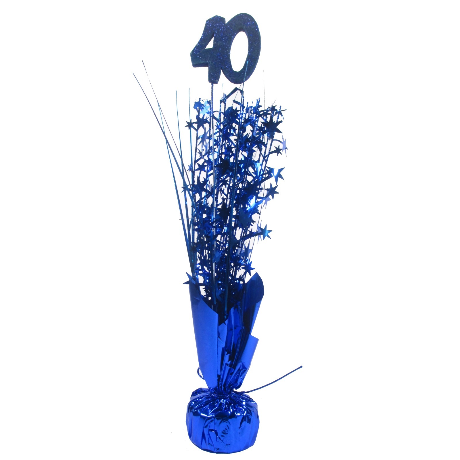 40th Birthday Blue Foil Spray Centrepiece
