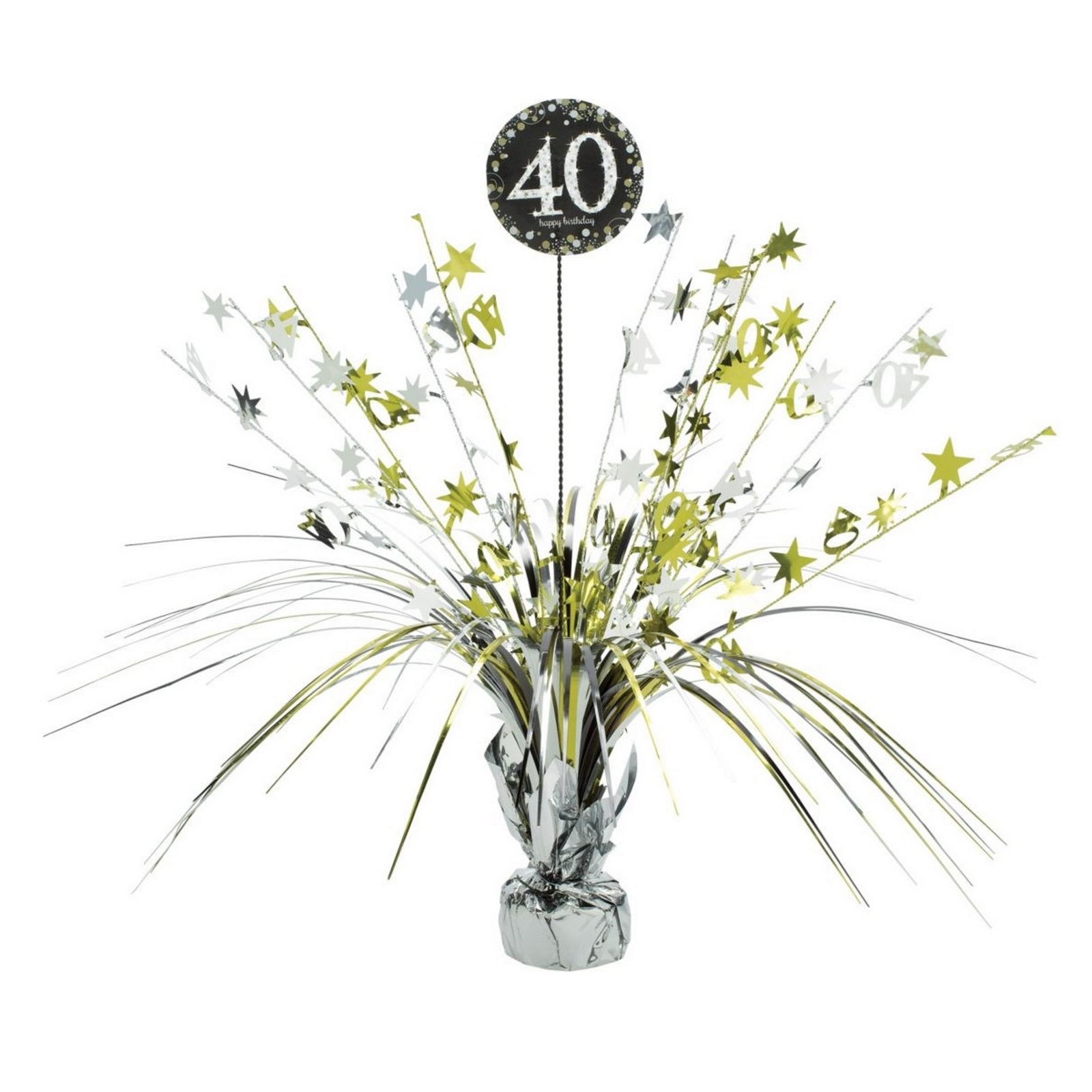 40th Birthday Foil Spray Centrepiece