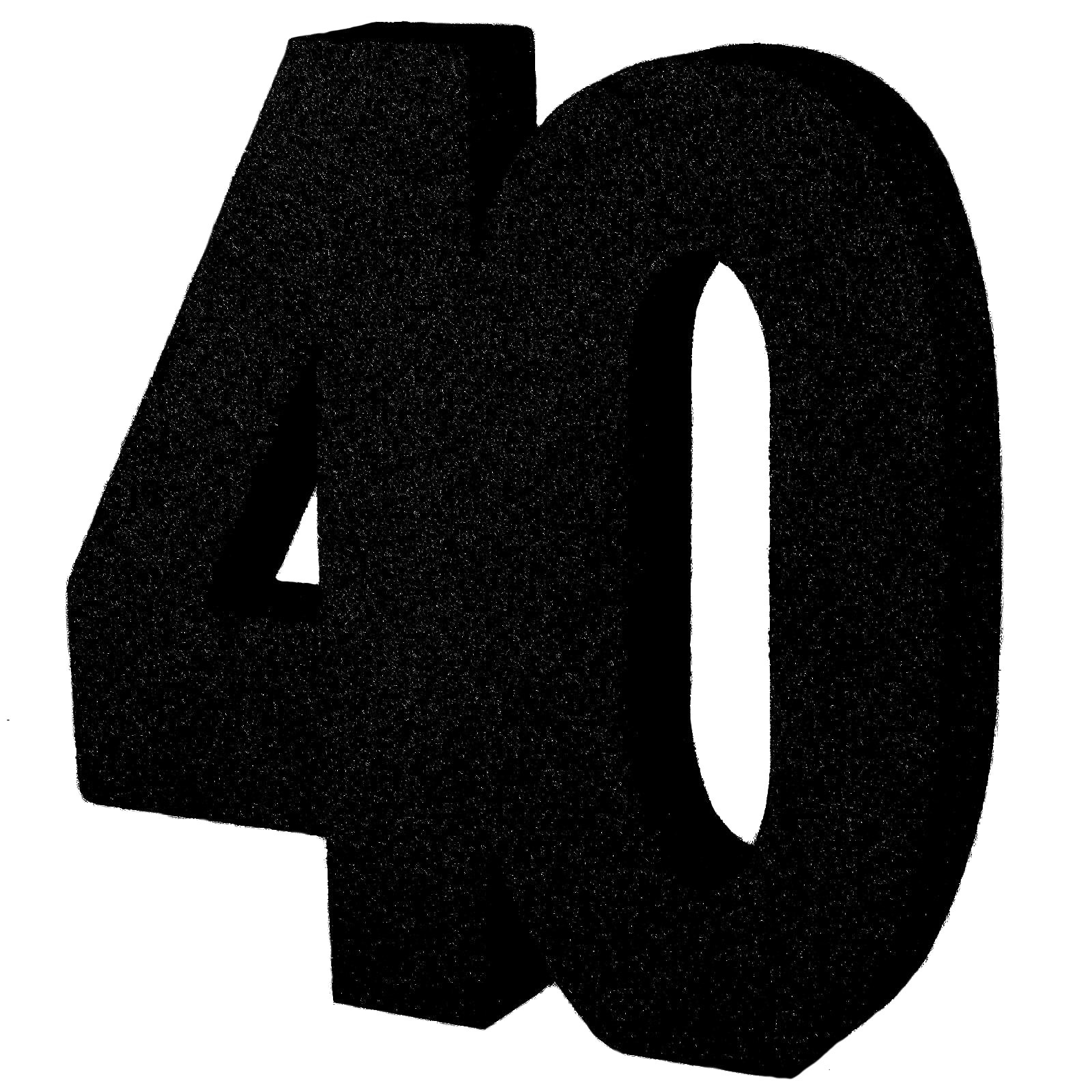Black Foam Glitter 40 Decoration